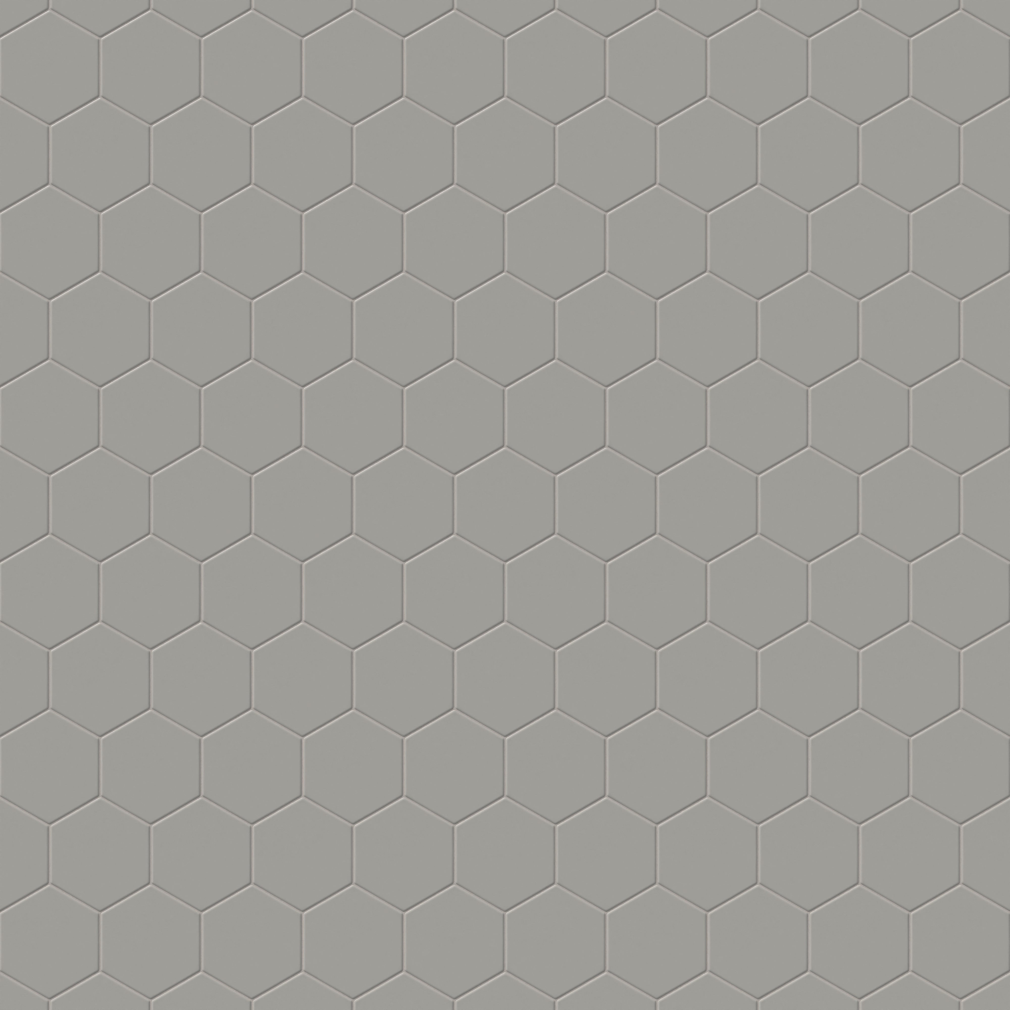 Reagan 5x6 Matte Porcelain Hexagon Tile in Fog