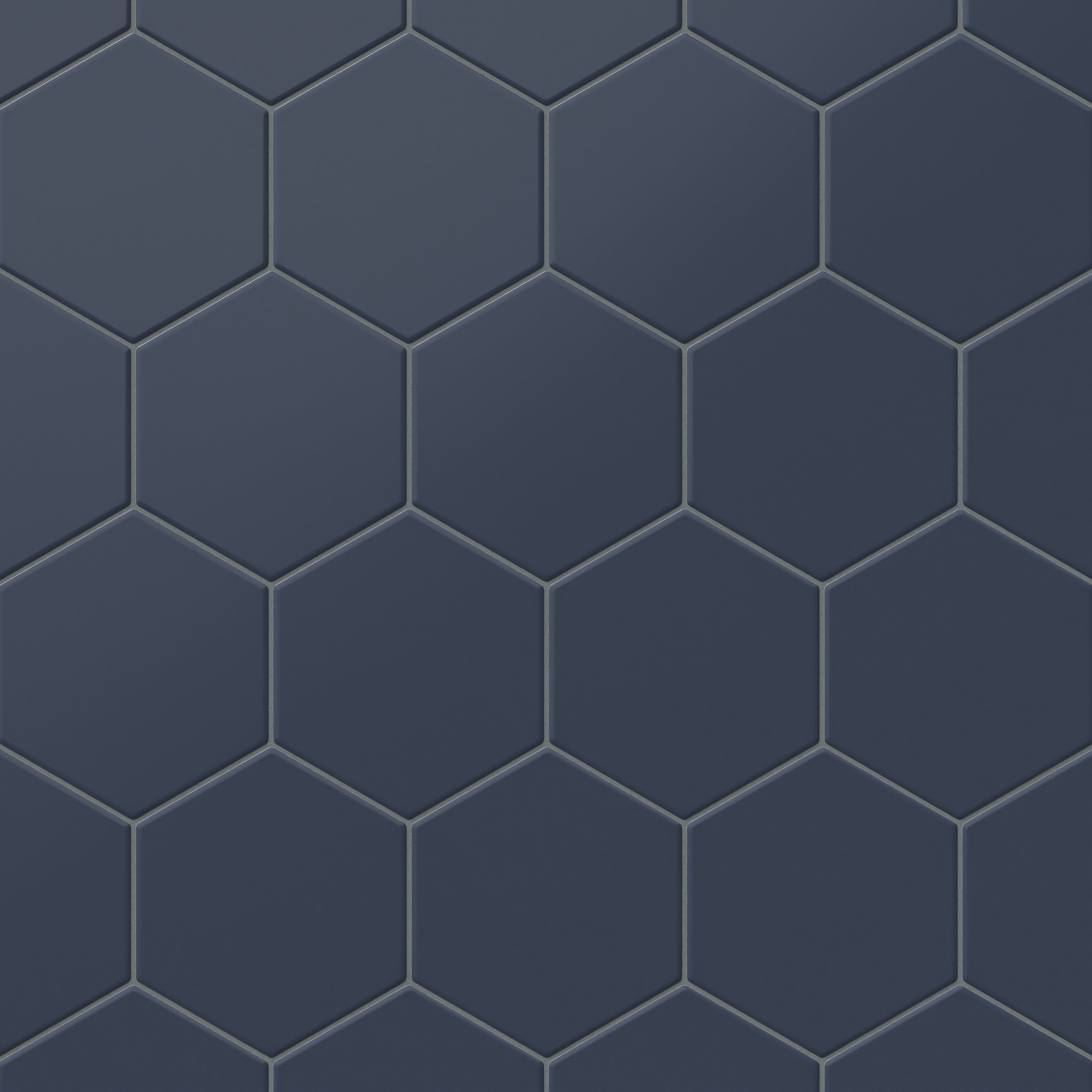 Reagan 5x6 Matte Porcelain Hexagon Tile in Navy