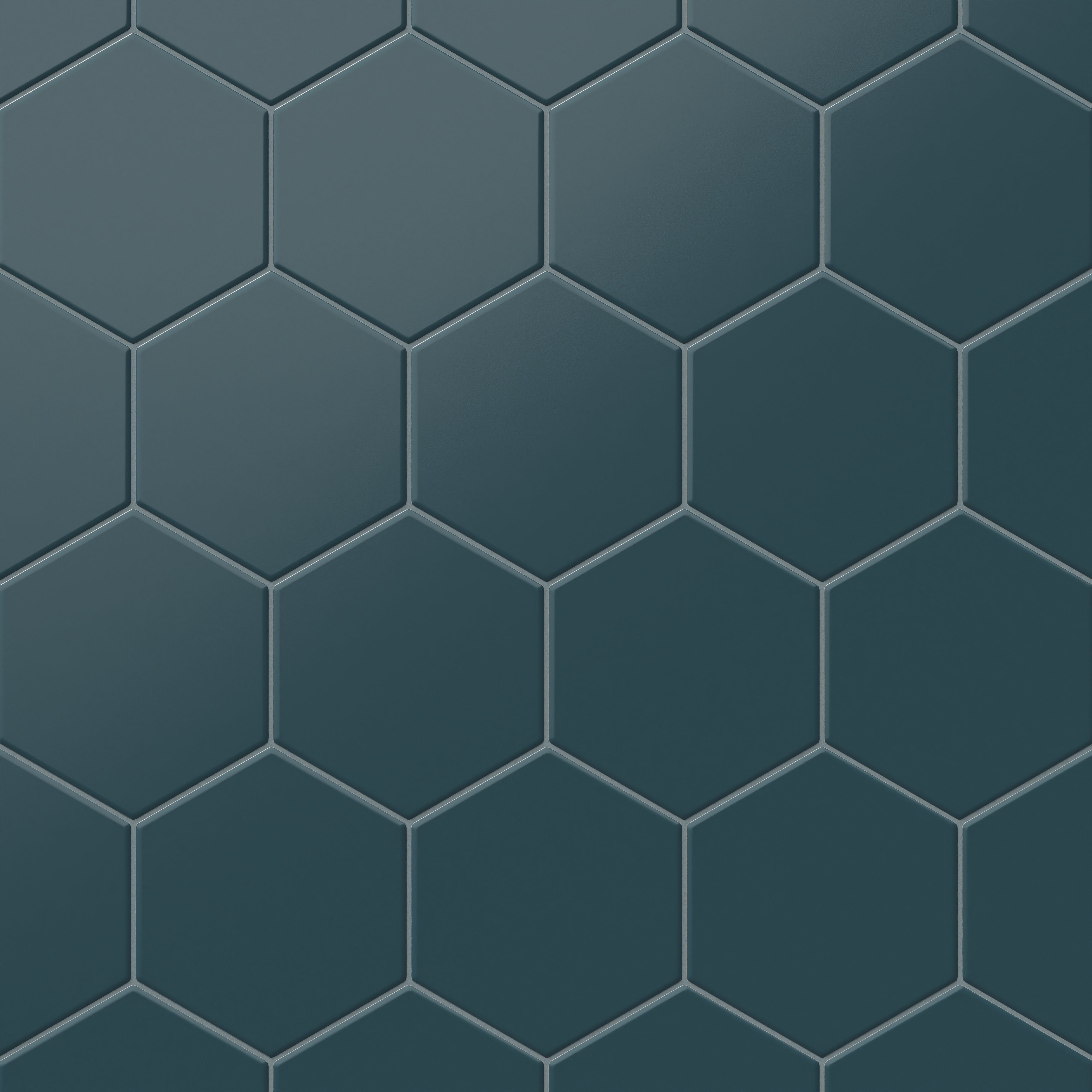 Reagan 5x6 Matte Porcelain Hexagon Tile in Teal