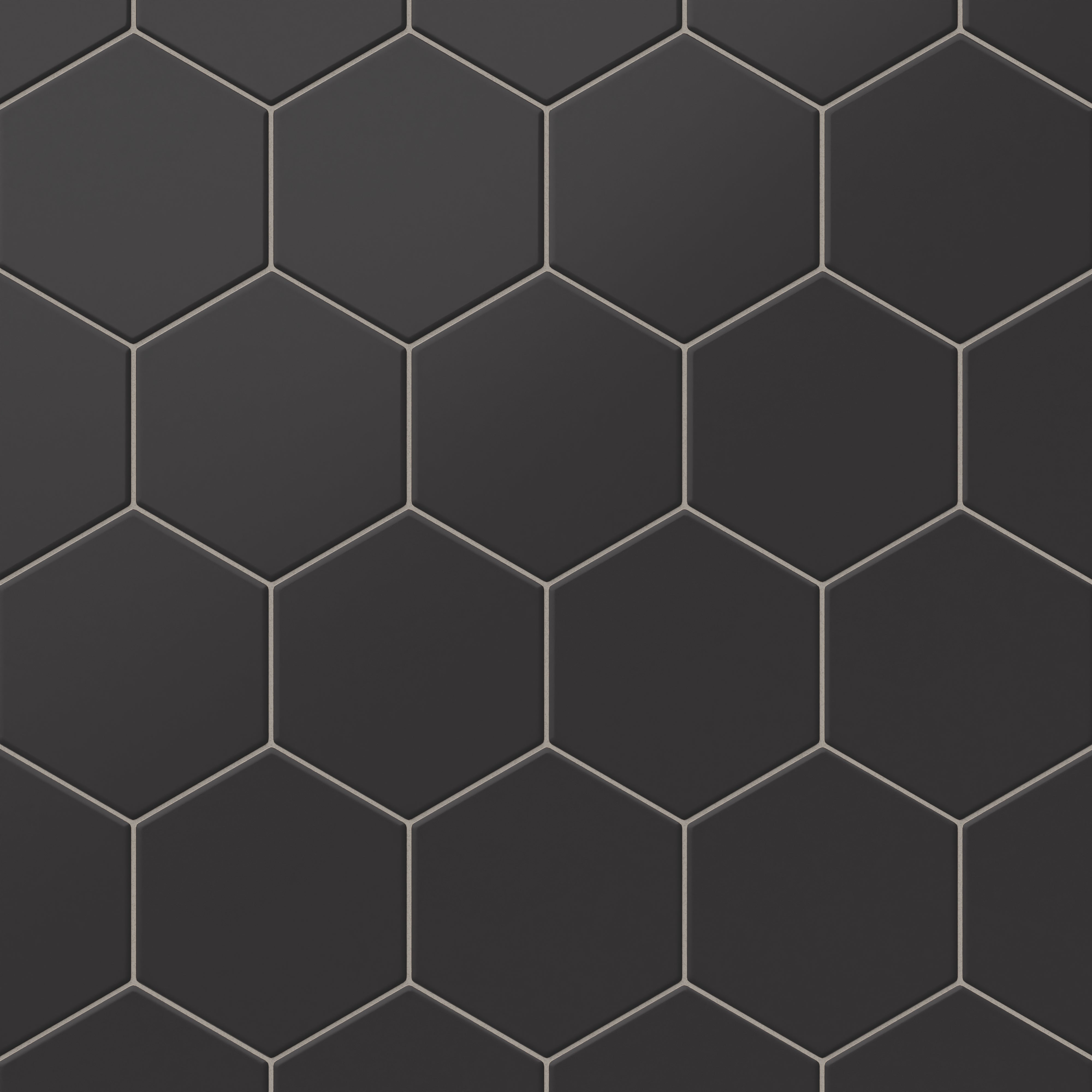 Reagan 5x6 Matte Porcelain Hexagon Tile in Midnight