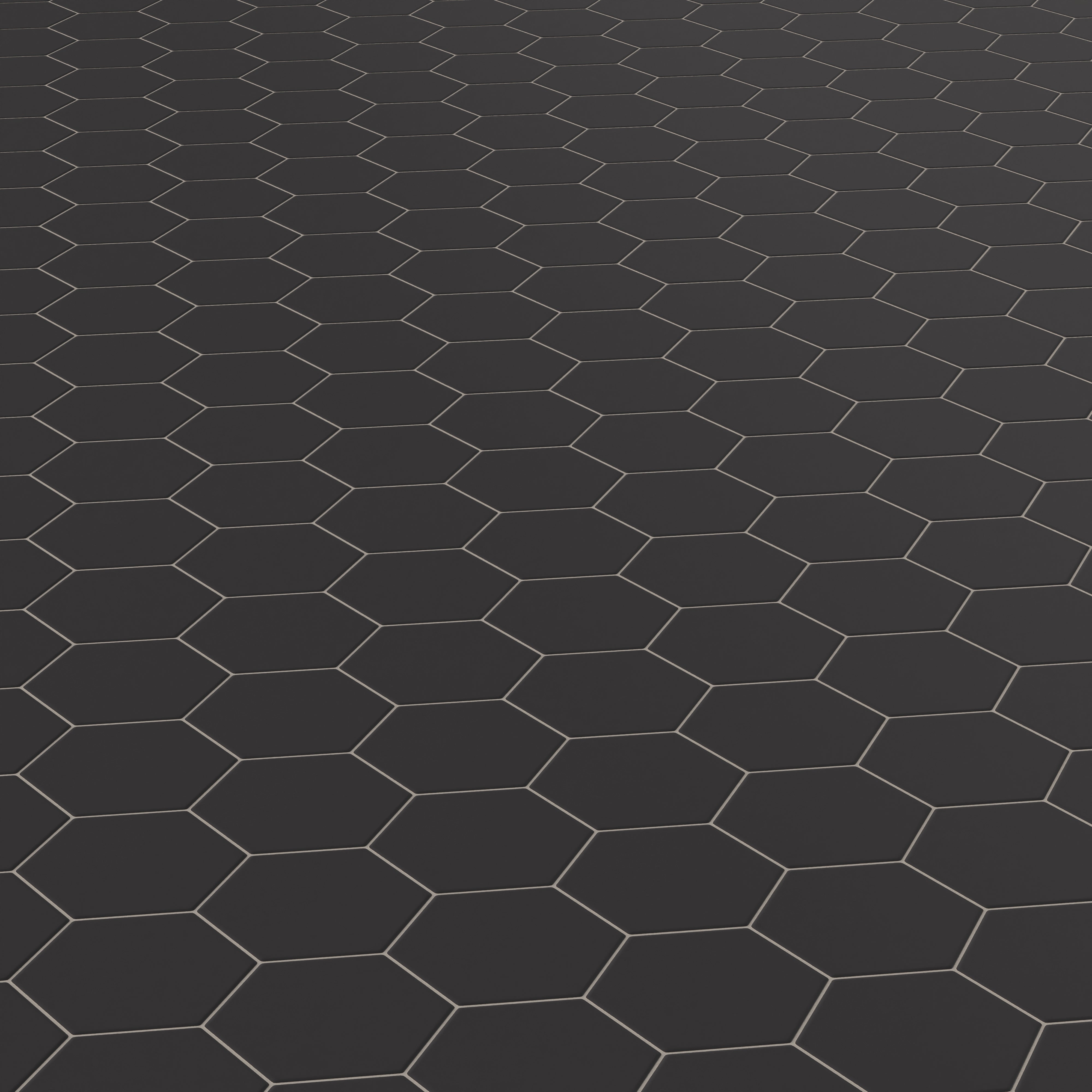 Reagan 5x6 Matte Porcelain Hexagon Tile in Midnight