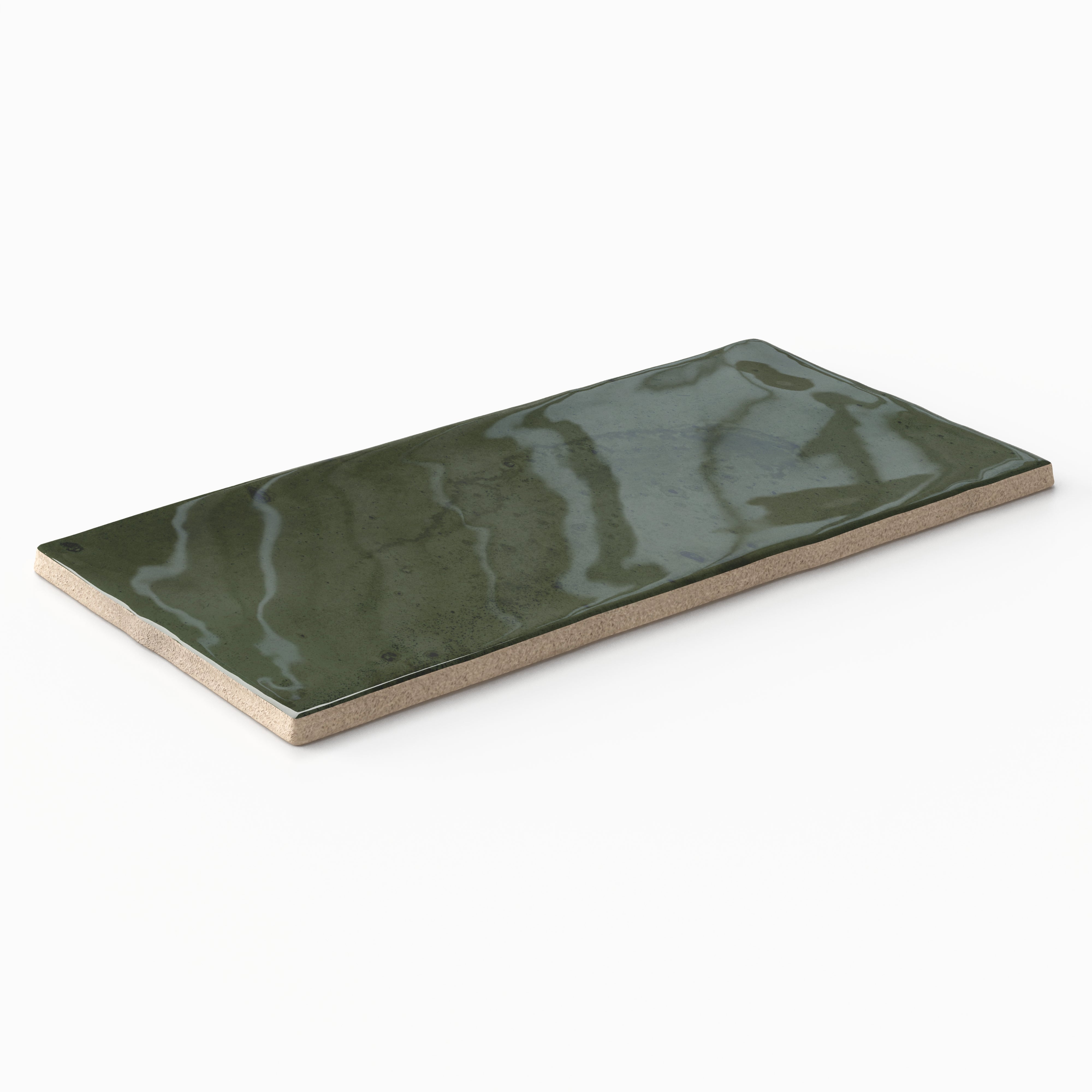 Graham 3x6 Glossy Ceramic Tile in Moss