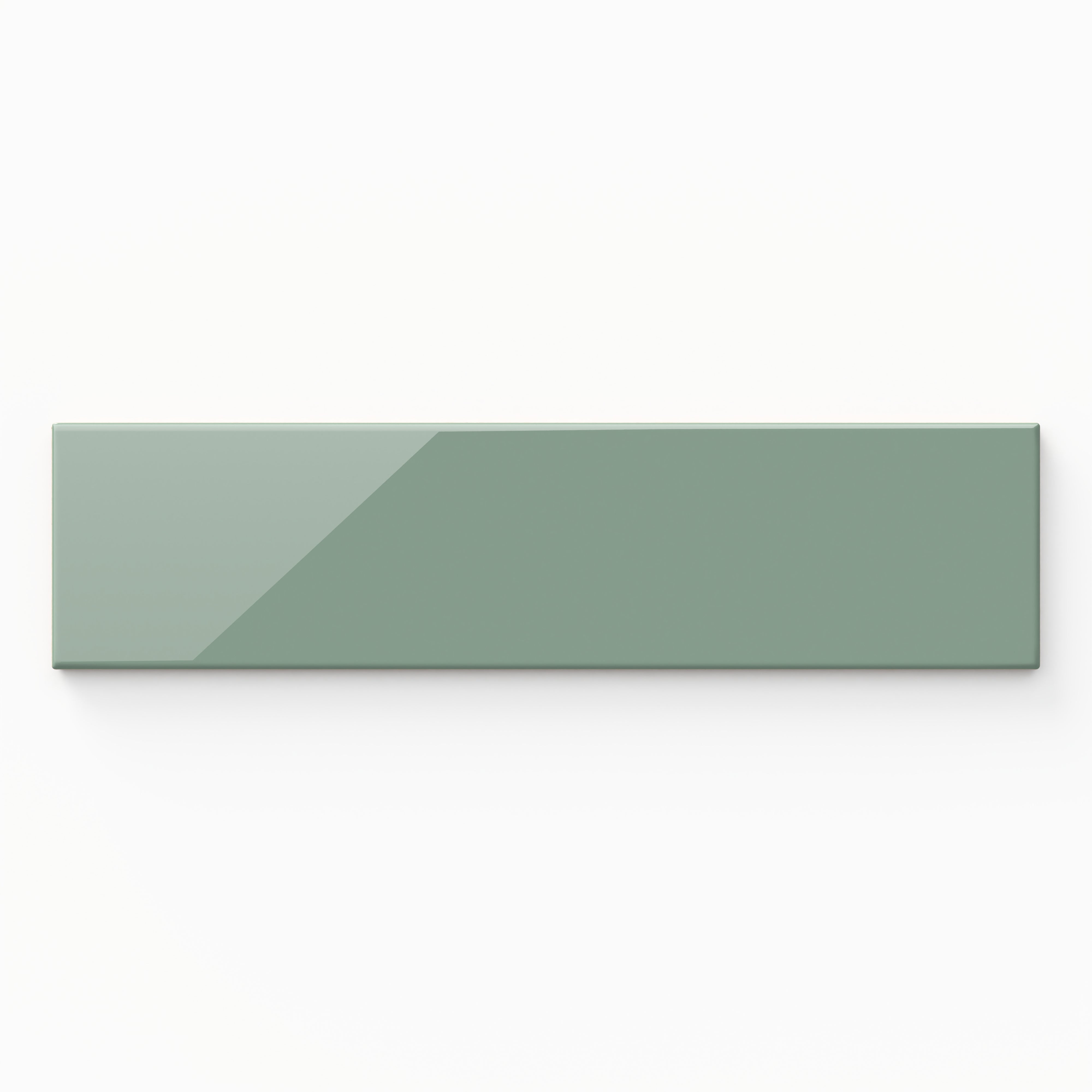 Naomi 3x12 Glossy Ceramic Tile in Seafoam Sample