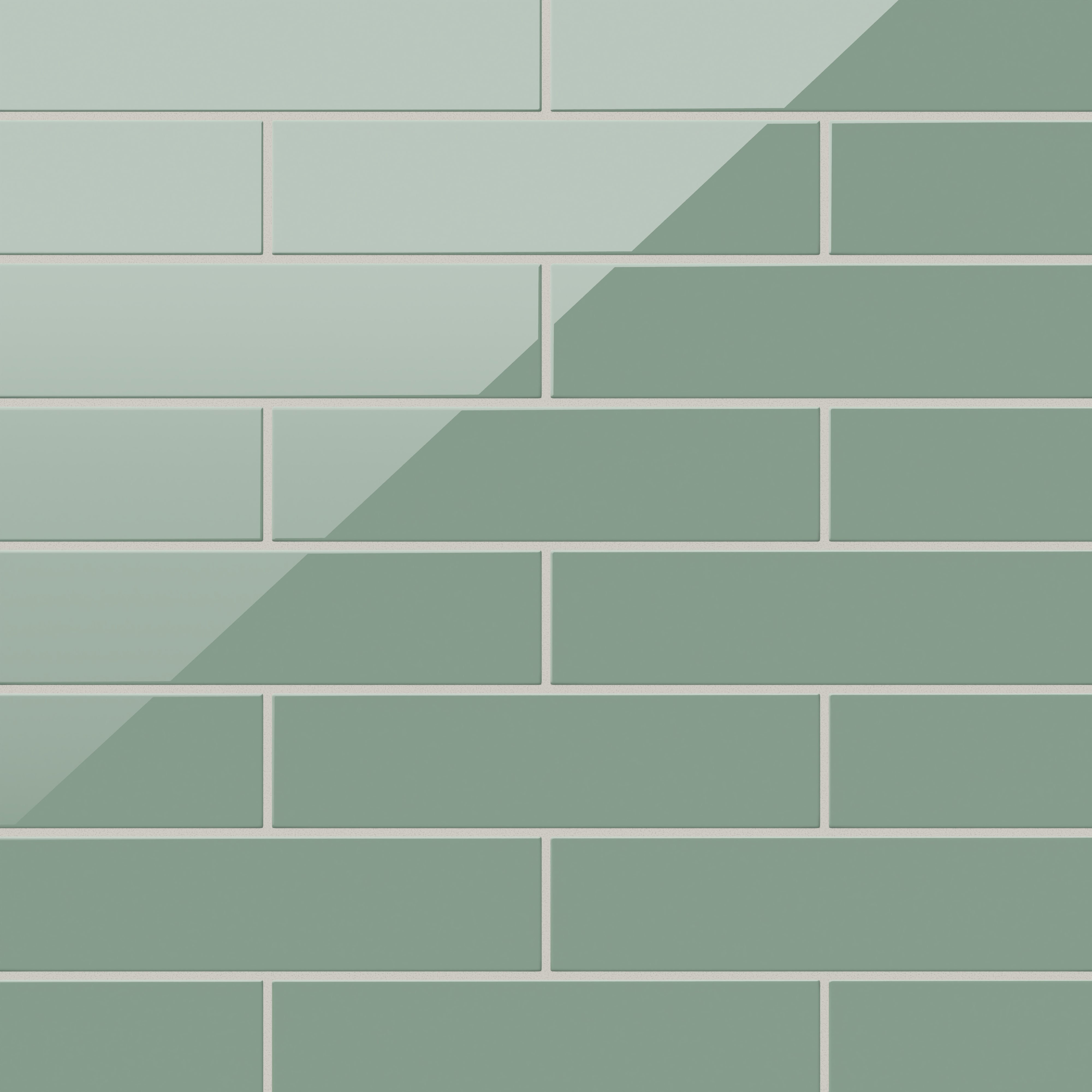 Naomi 3x12 Glossy Ceramic Tile in Seafoam