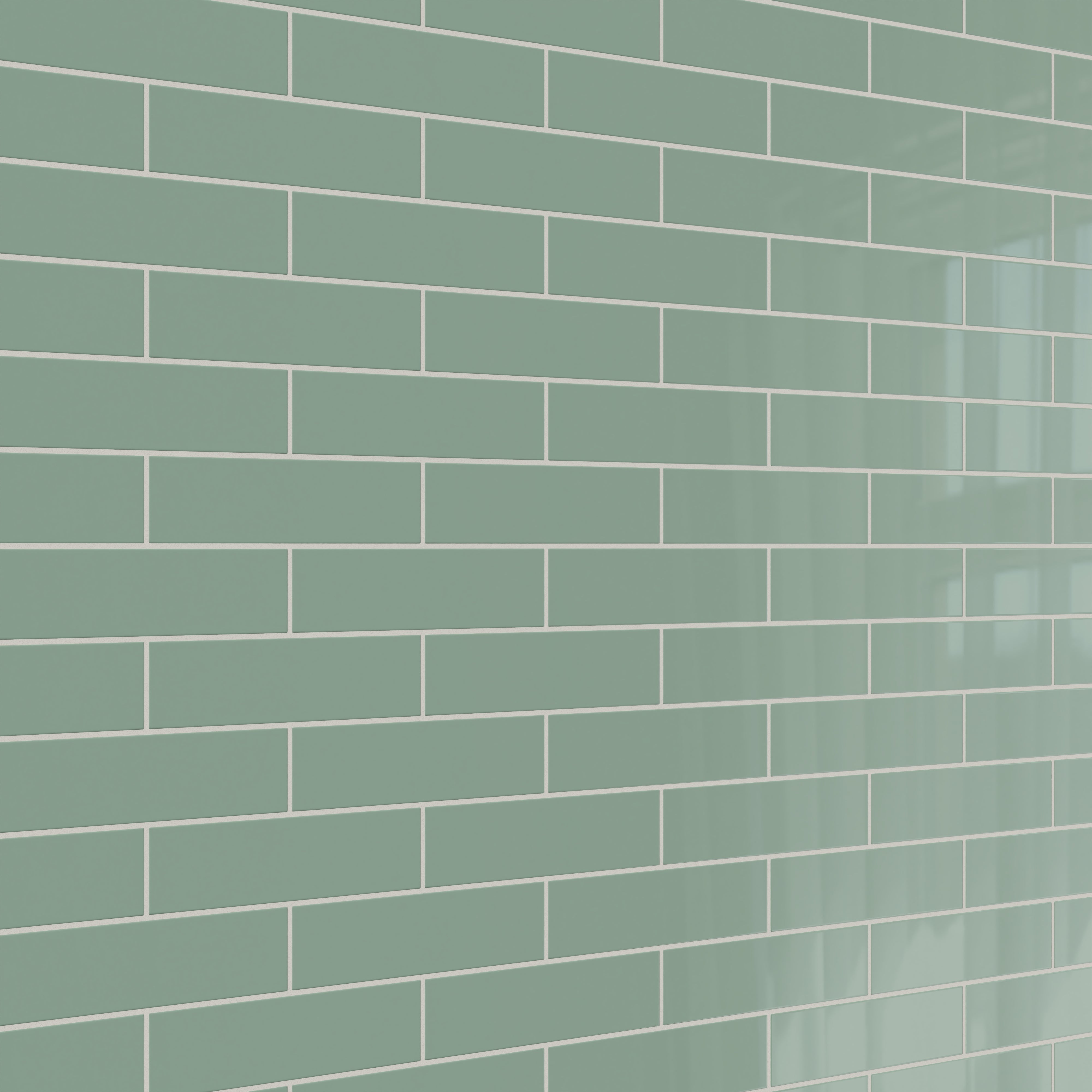 Naomi 3x12 Glossy Ceramic Tile in Seafoam