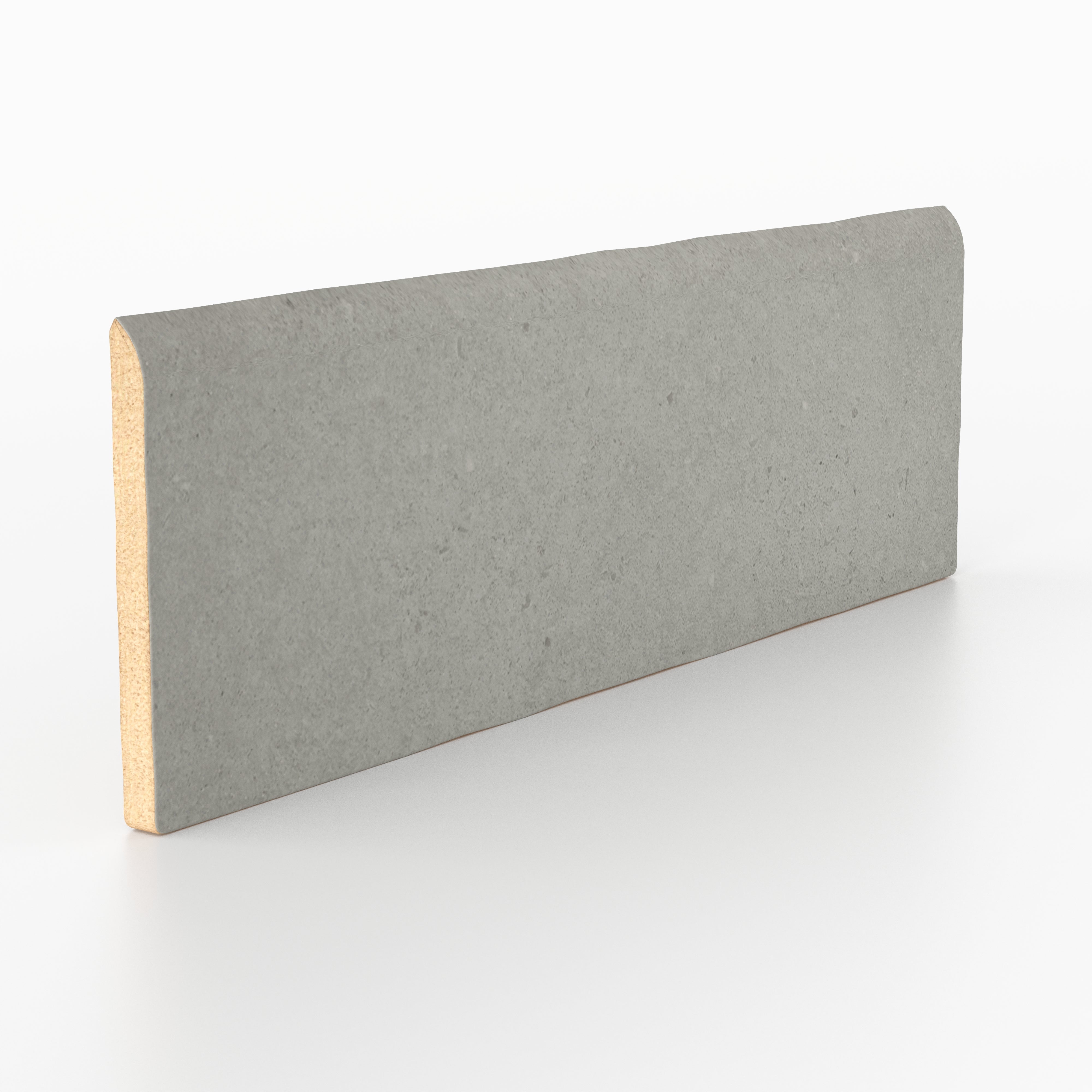 Ellie 2.5x8 Bullnose Matte Porcelain Tile in Pebble