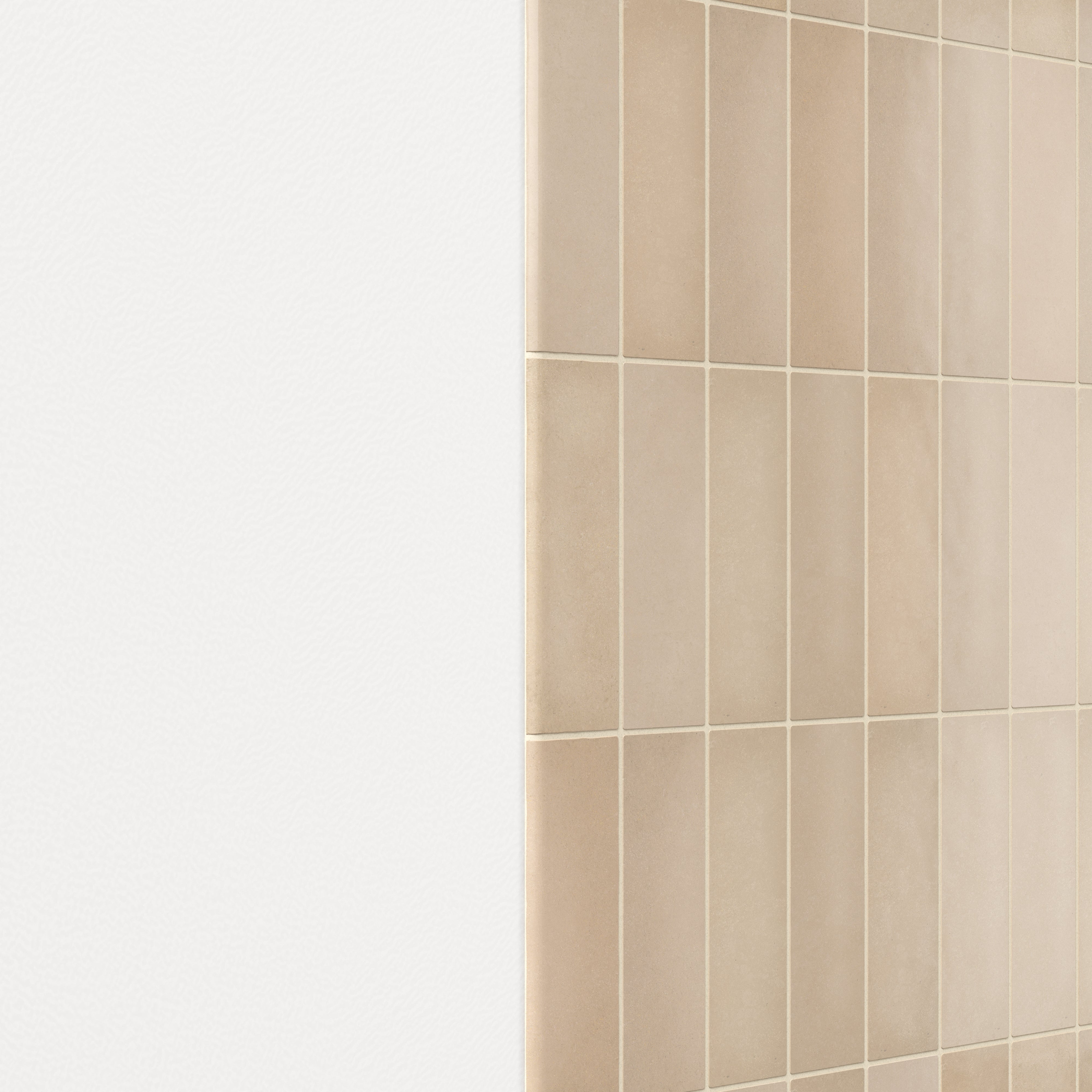 Ellie 2.5x8 Bullnose Matte Porcelain Tile in Tan