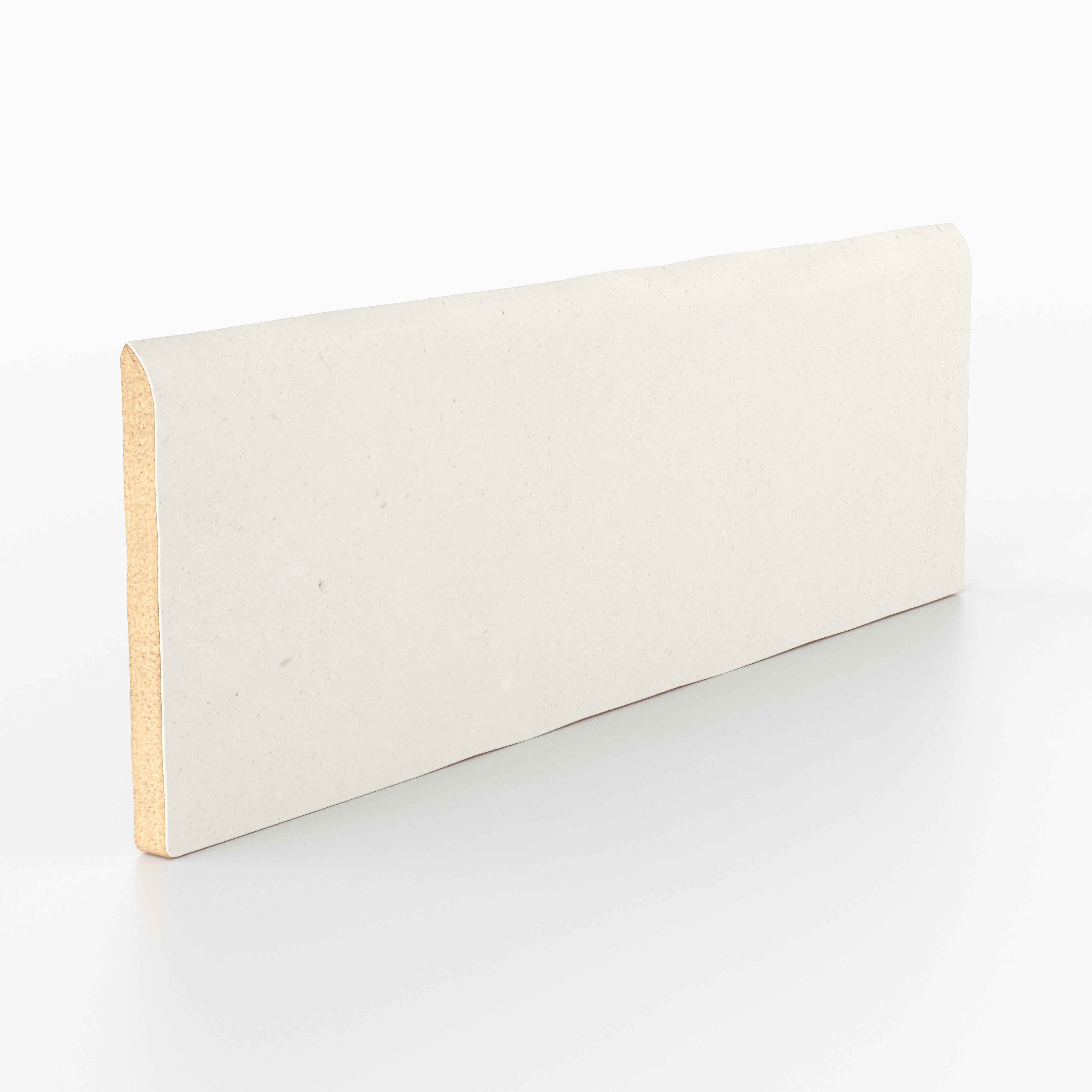 Ellie 2.5x8 Bullnose Matte Porcelain Tile in Eggshell