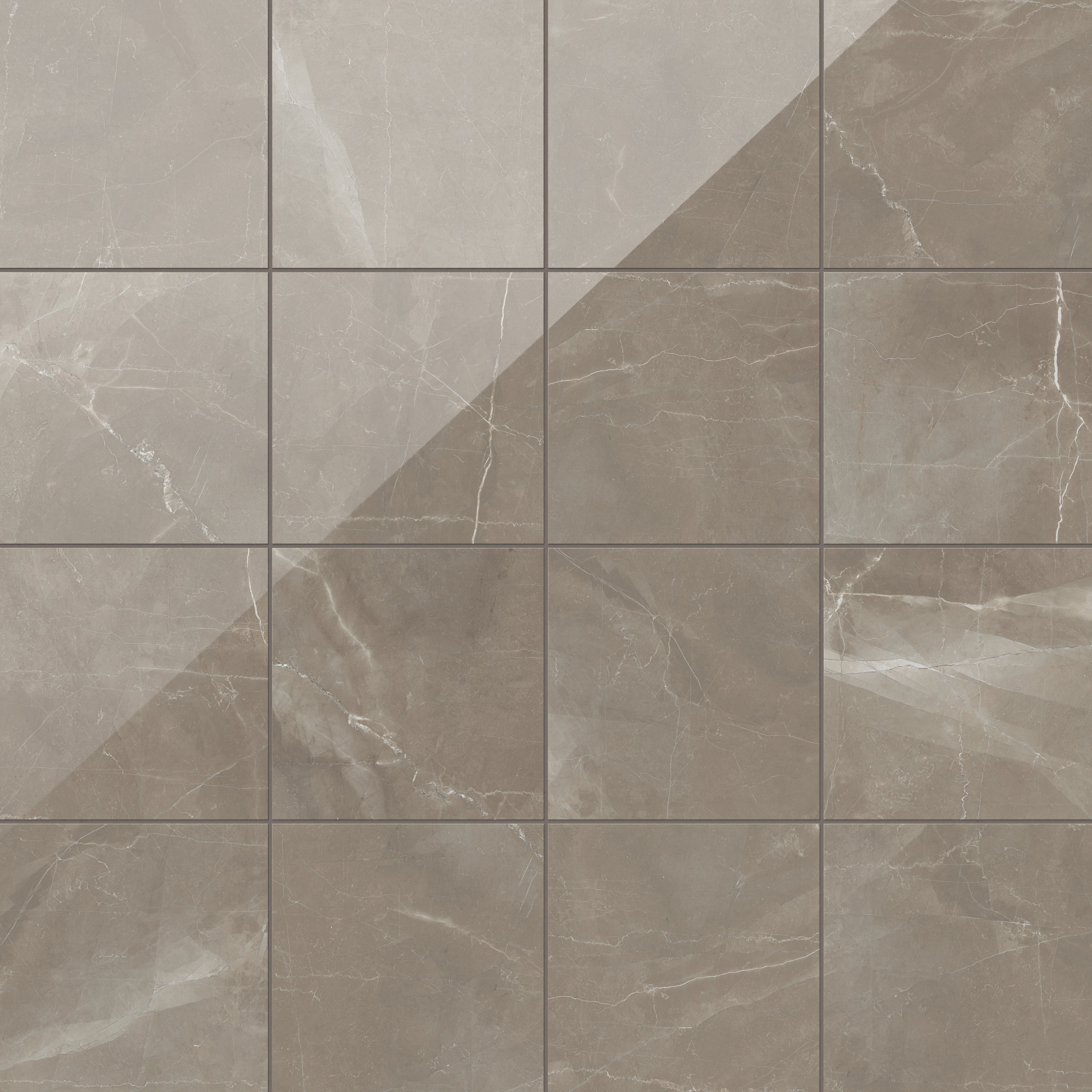 Leona 12x12 Polished Porcelain Tile in Amani Bronze