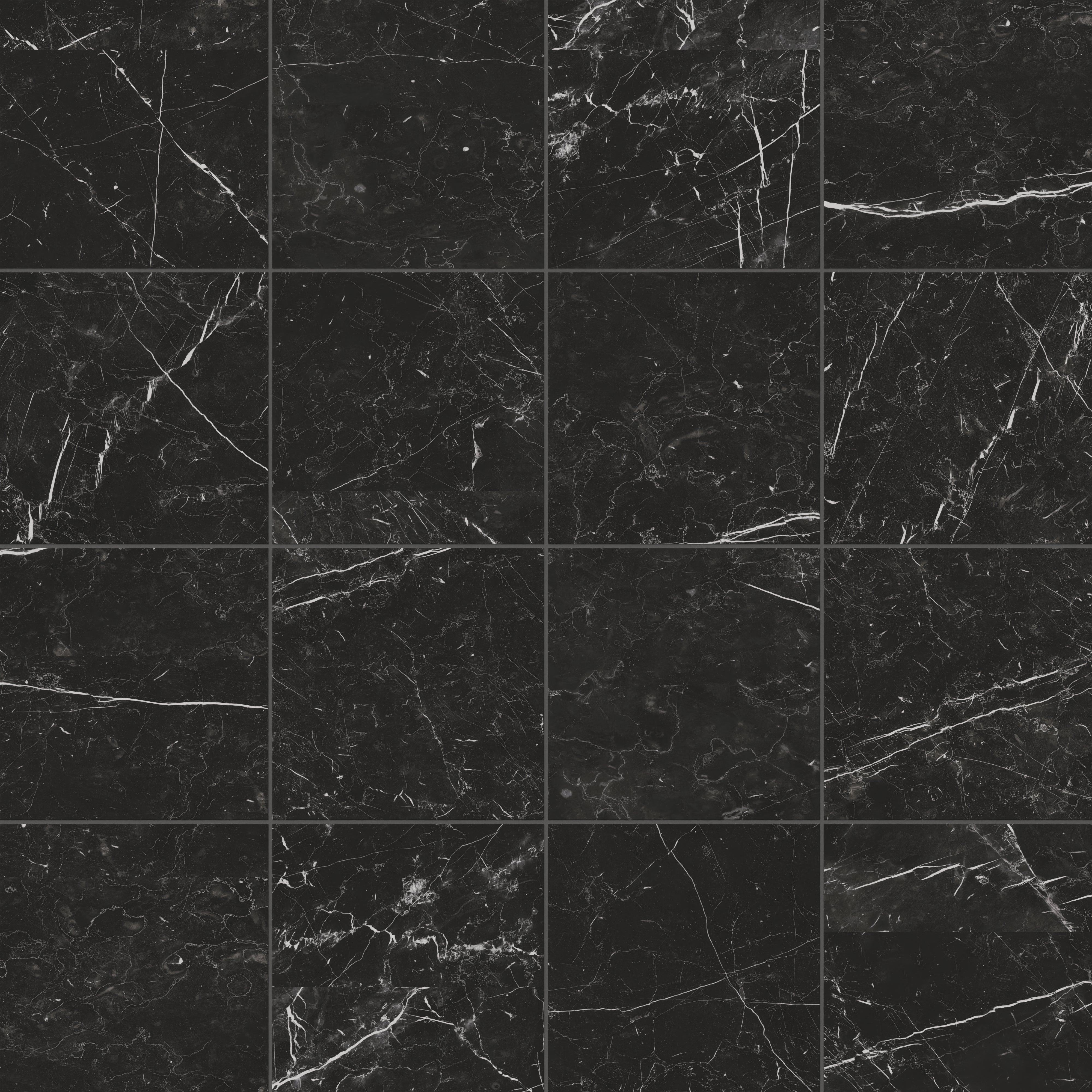 Leona 12x12 Matte Porcelain Tile in Nero Marquina