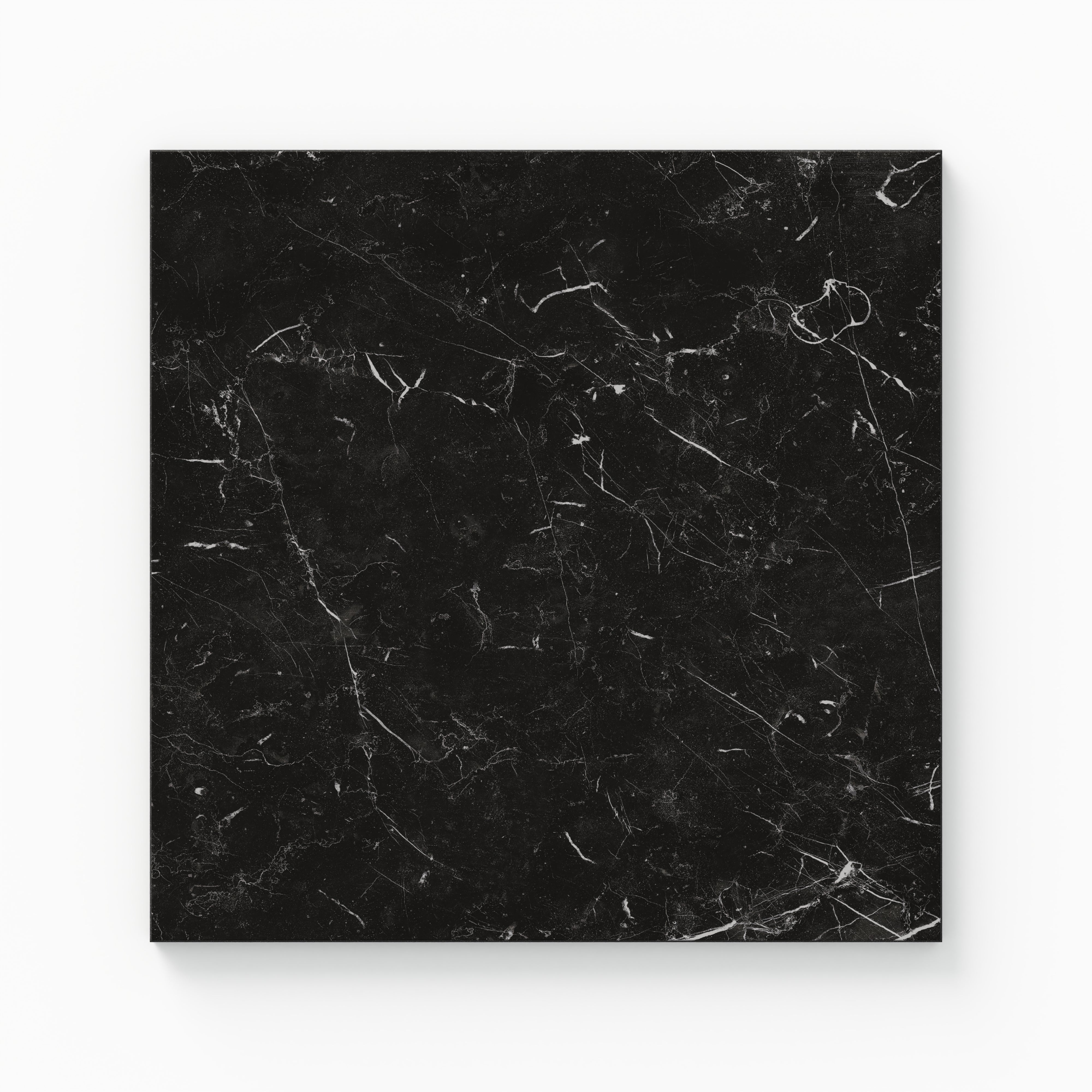 Leona 12x12 Matte Porcelain Tile in Nero Marquina