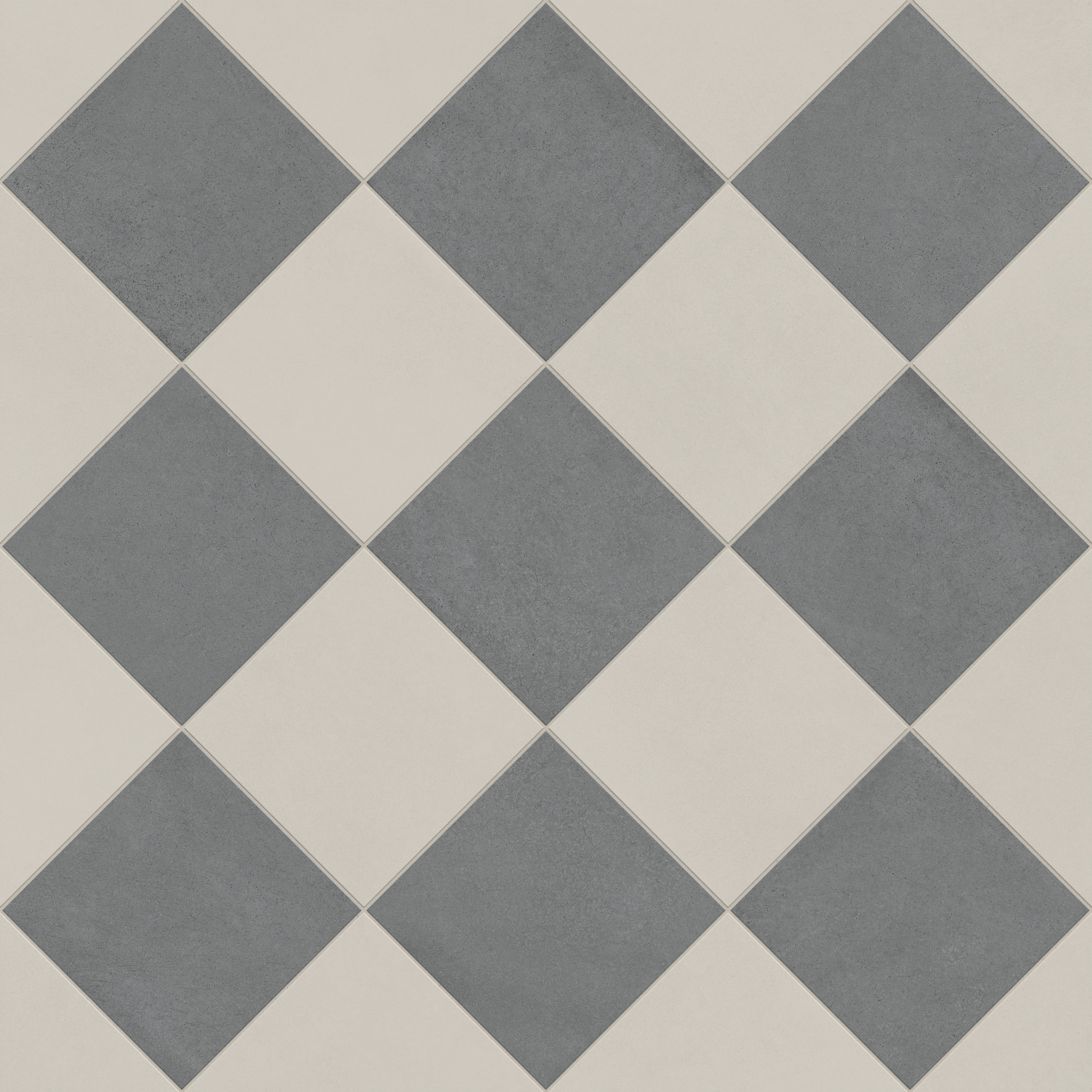 Palmer 12x12 Checkerboard Matte Porcelain Tile in White and Grey