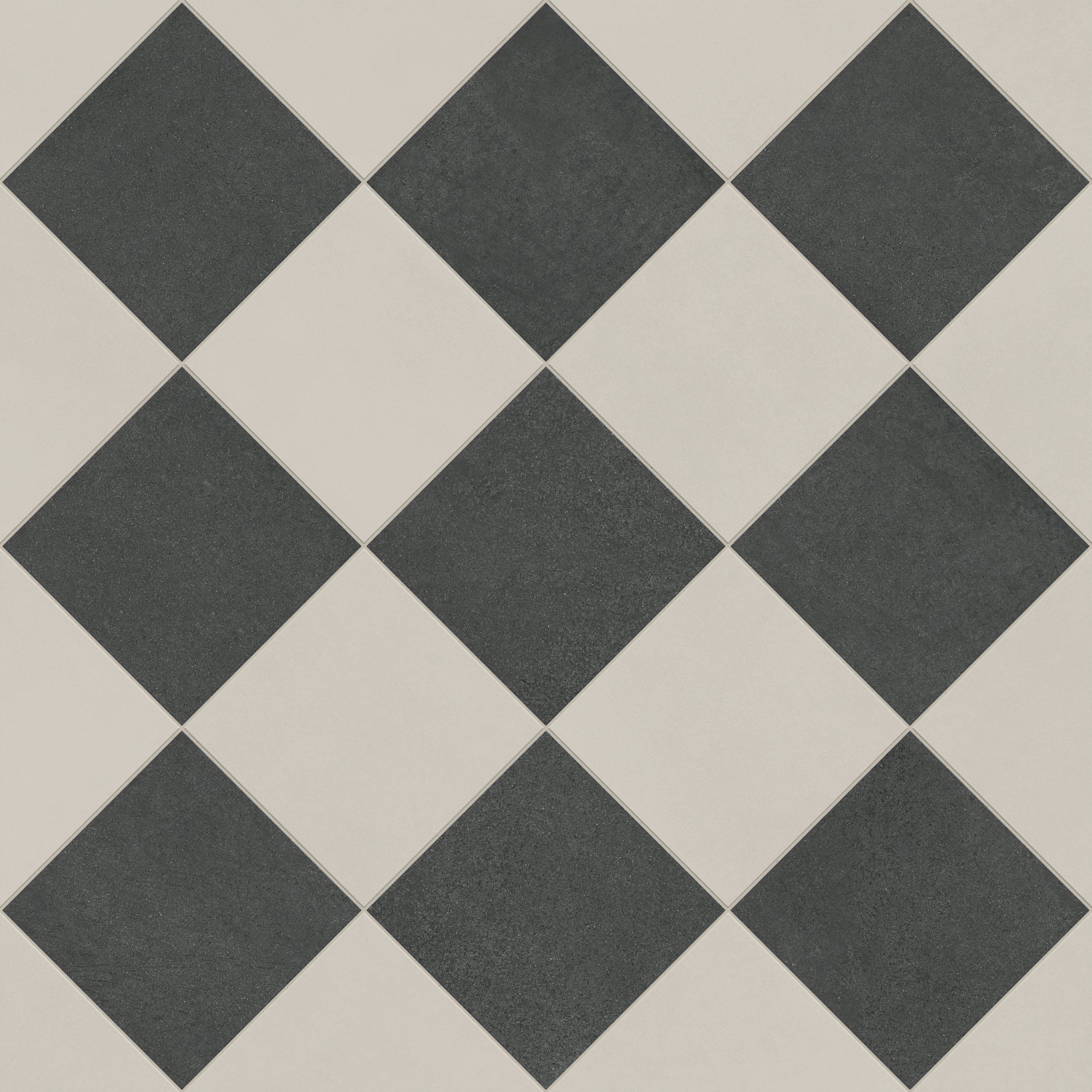 Palmer 12x12 Checkerboard Matte Porcelain Tile in White and Nero