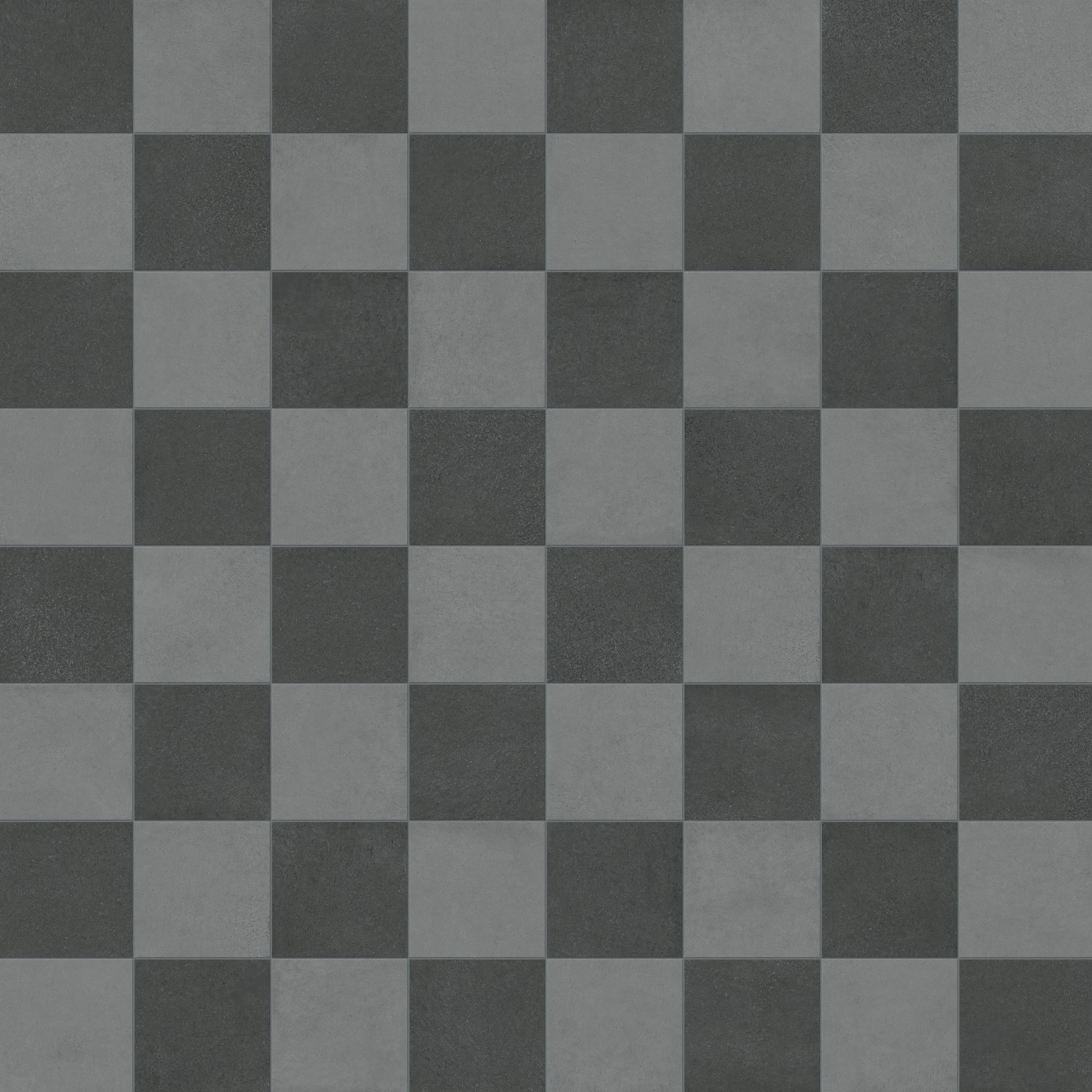 Palmer 12x12 Checkerboard Matte Porcelain Tile in Grey and Nero