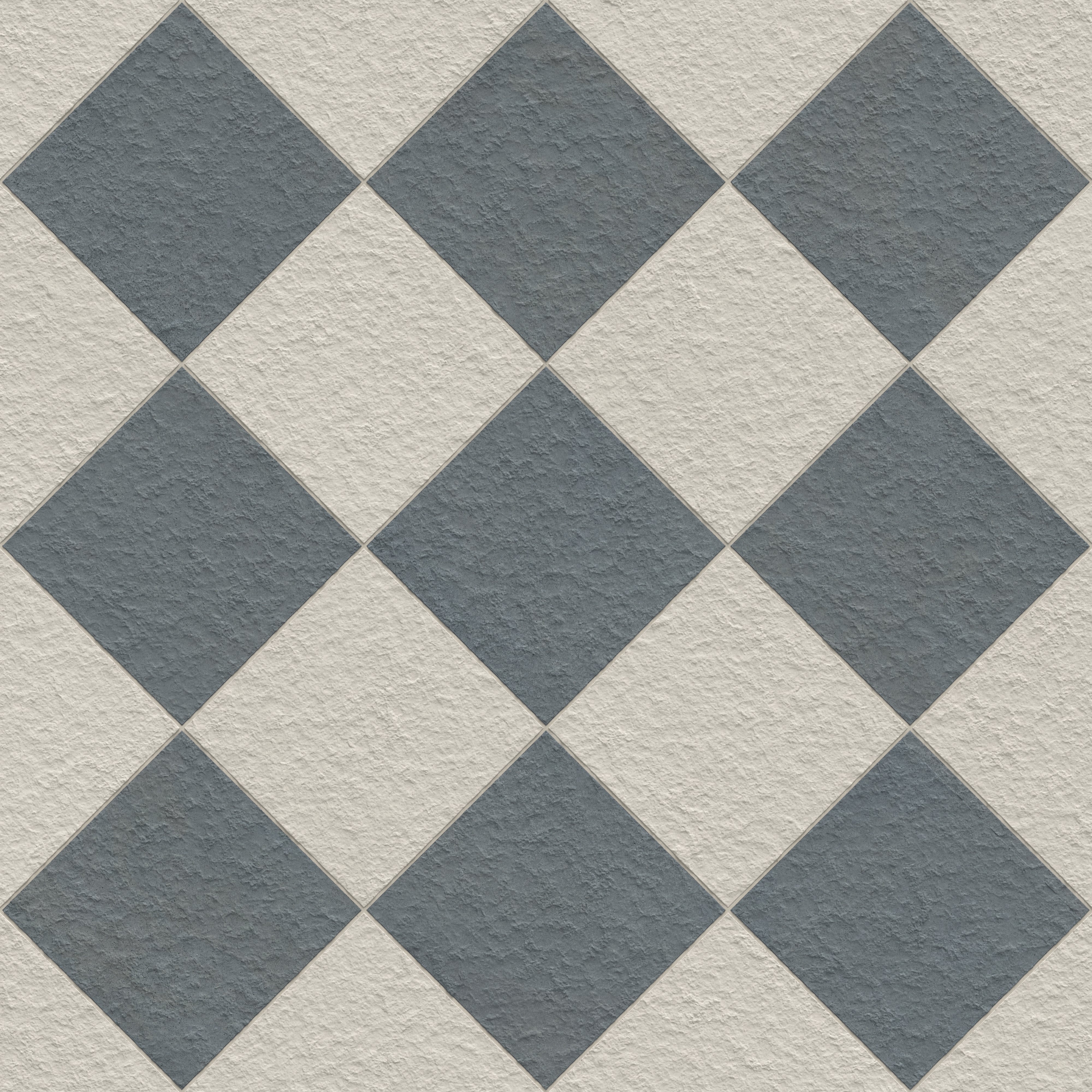 Palmer 12x12 Checkerboard Raw Porcelain Tile in White and Ocean Blue