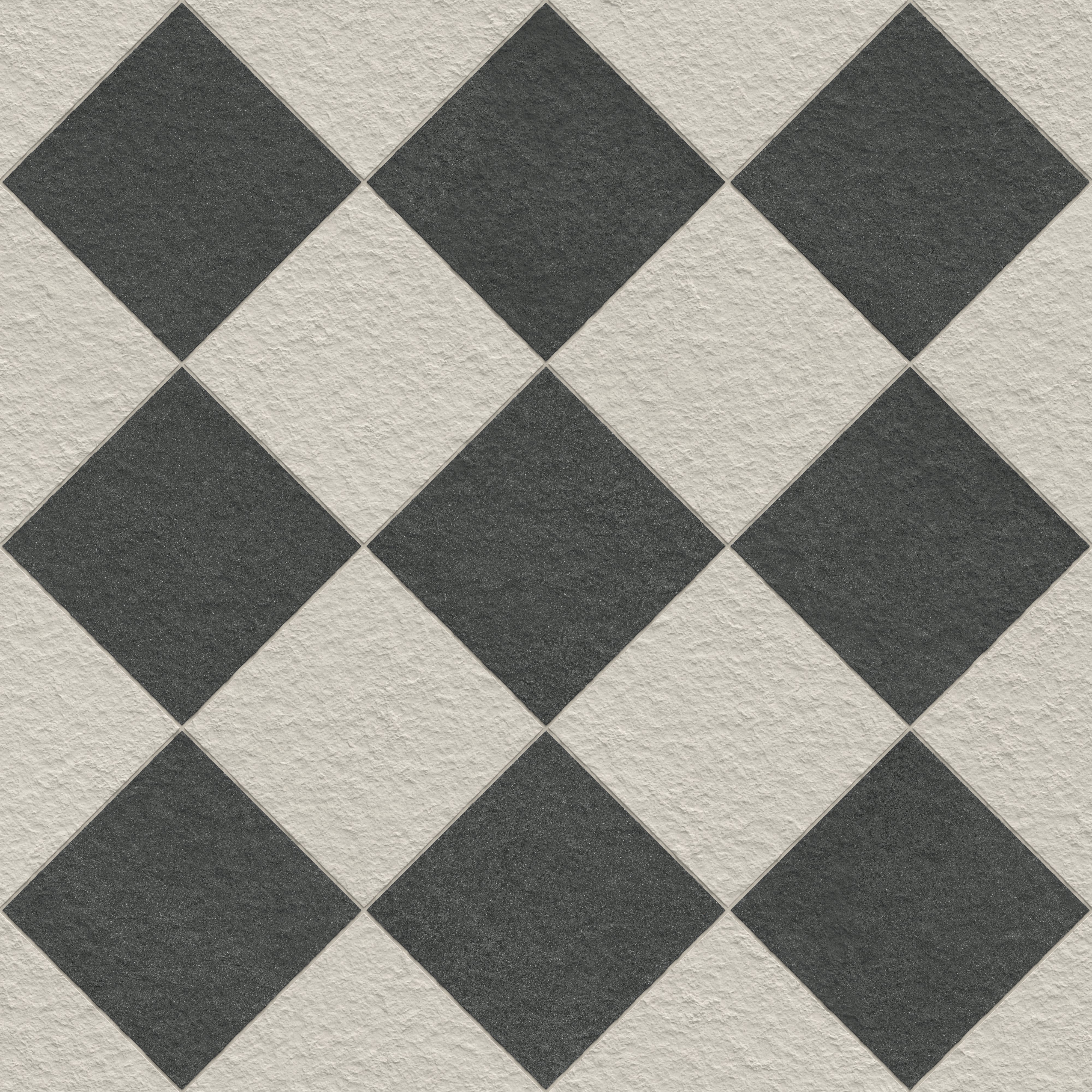 Palmer 12x12 Checkerboard Raw Porcelain Tile in White and Nero