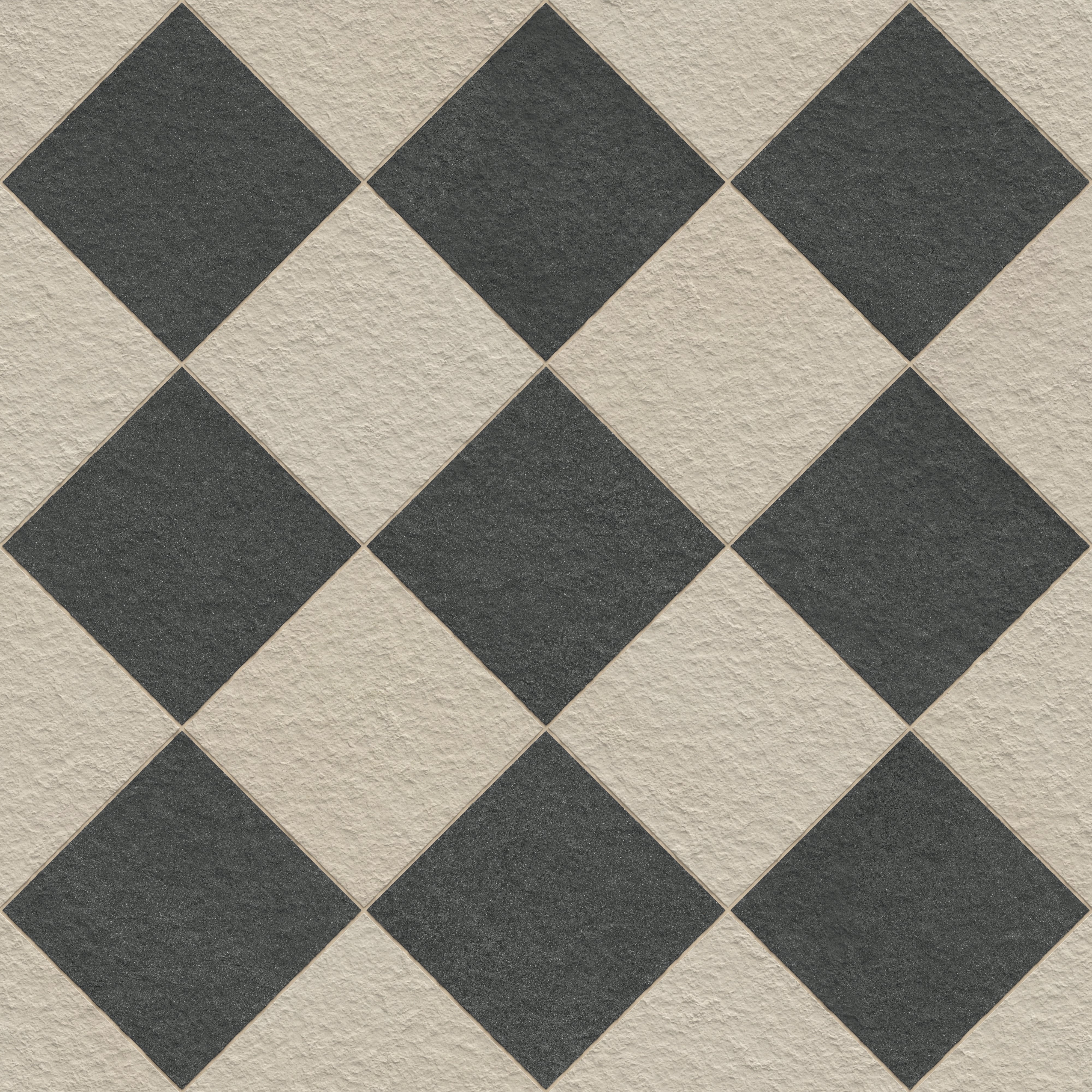 Palmer 12x12 Checkerboard Raw Porcelain Tile in Natural and Nero