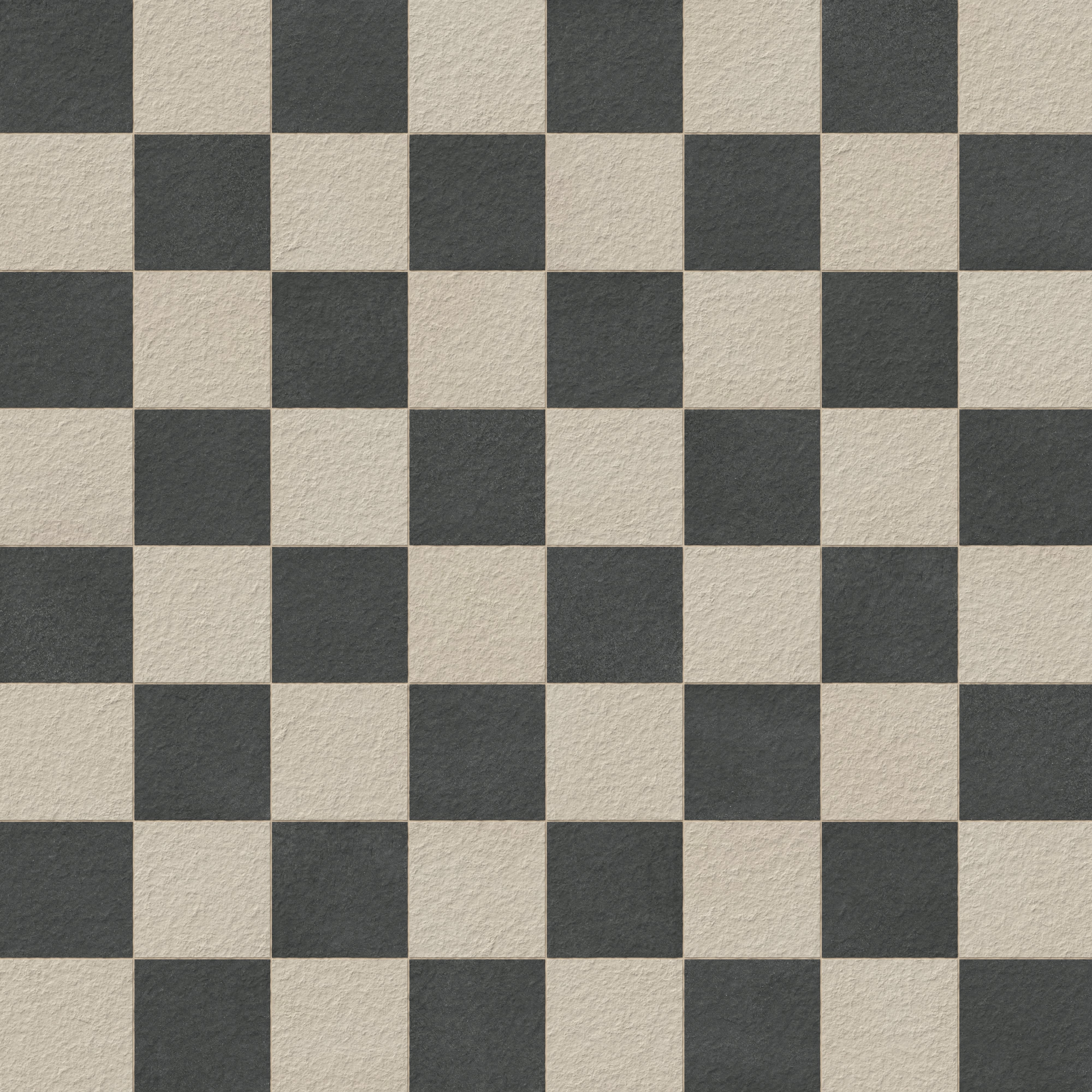 Palmer 12x12 Checkerboard Raw Porcelain Tile in Natural and Nero