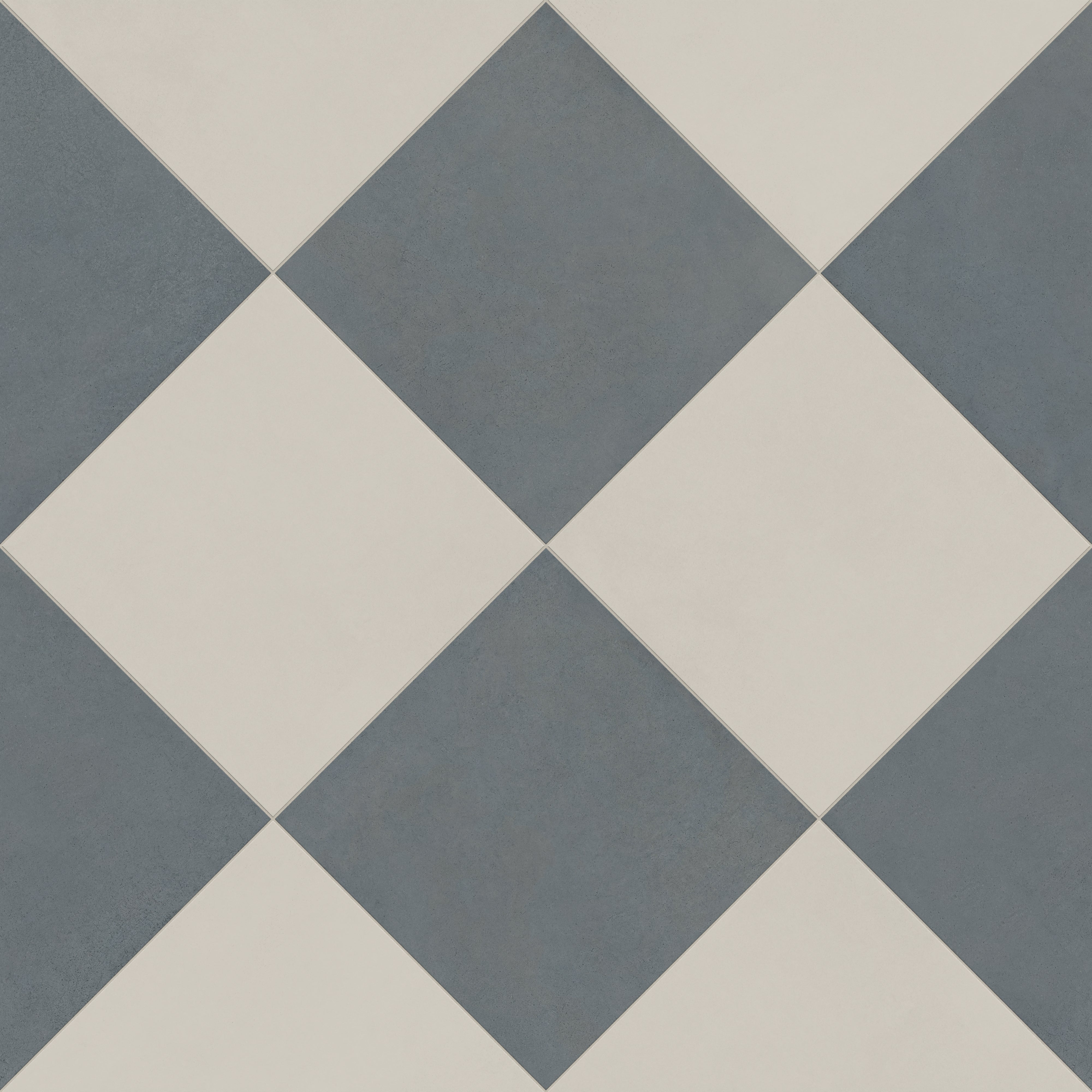 Palmer 24x24 Checkerboard Matte Porcelain Tile in White and Ocean Blue