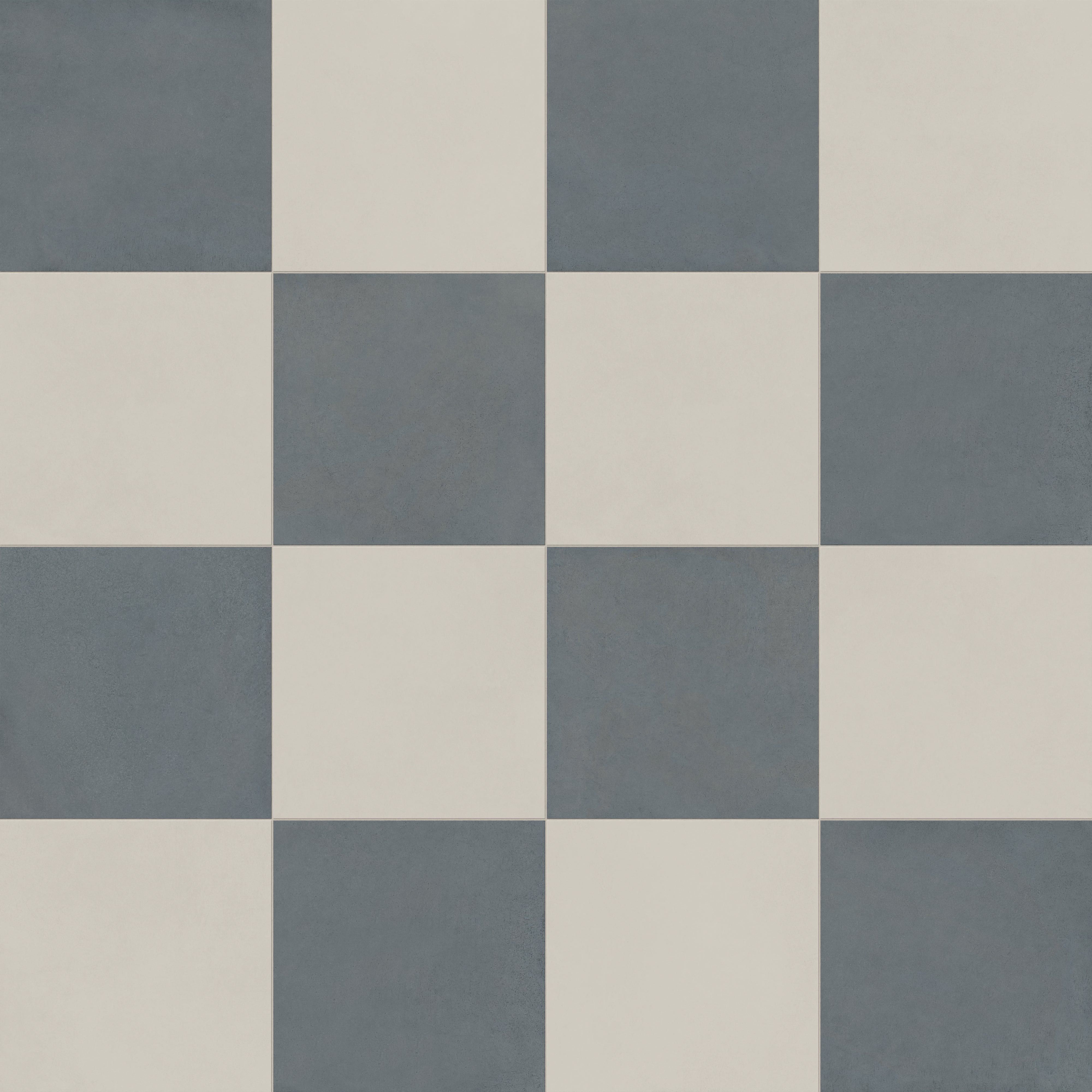 Palmer 24x24 Checkerboard Matte Porcelain Tile in White and Ocean Blue