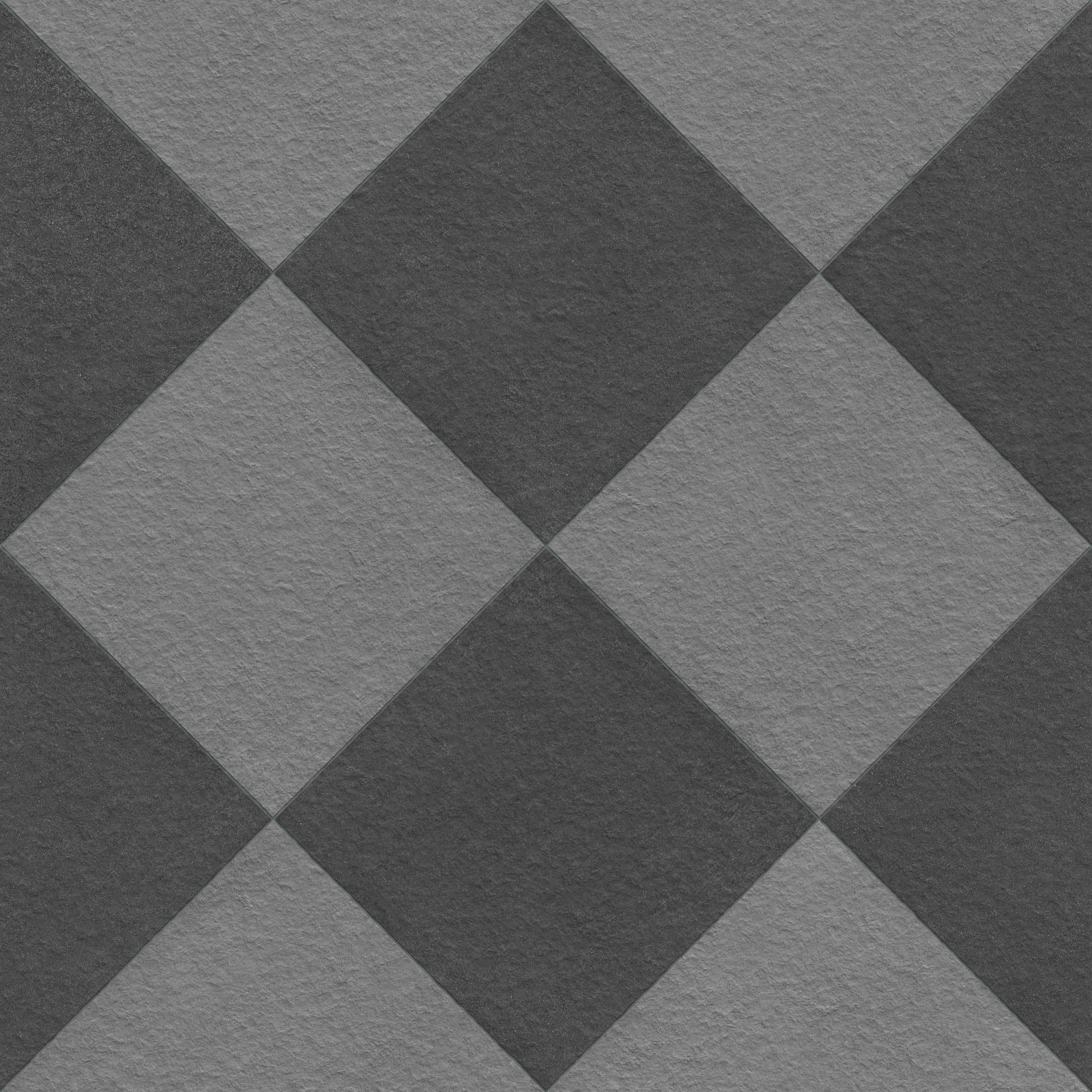 Palmer 24x24 Checkerboard Raw Porcelain Tile in Grey and Nero