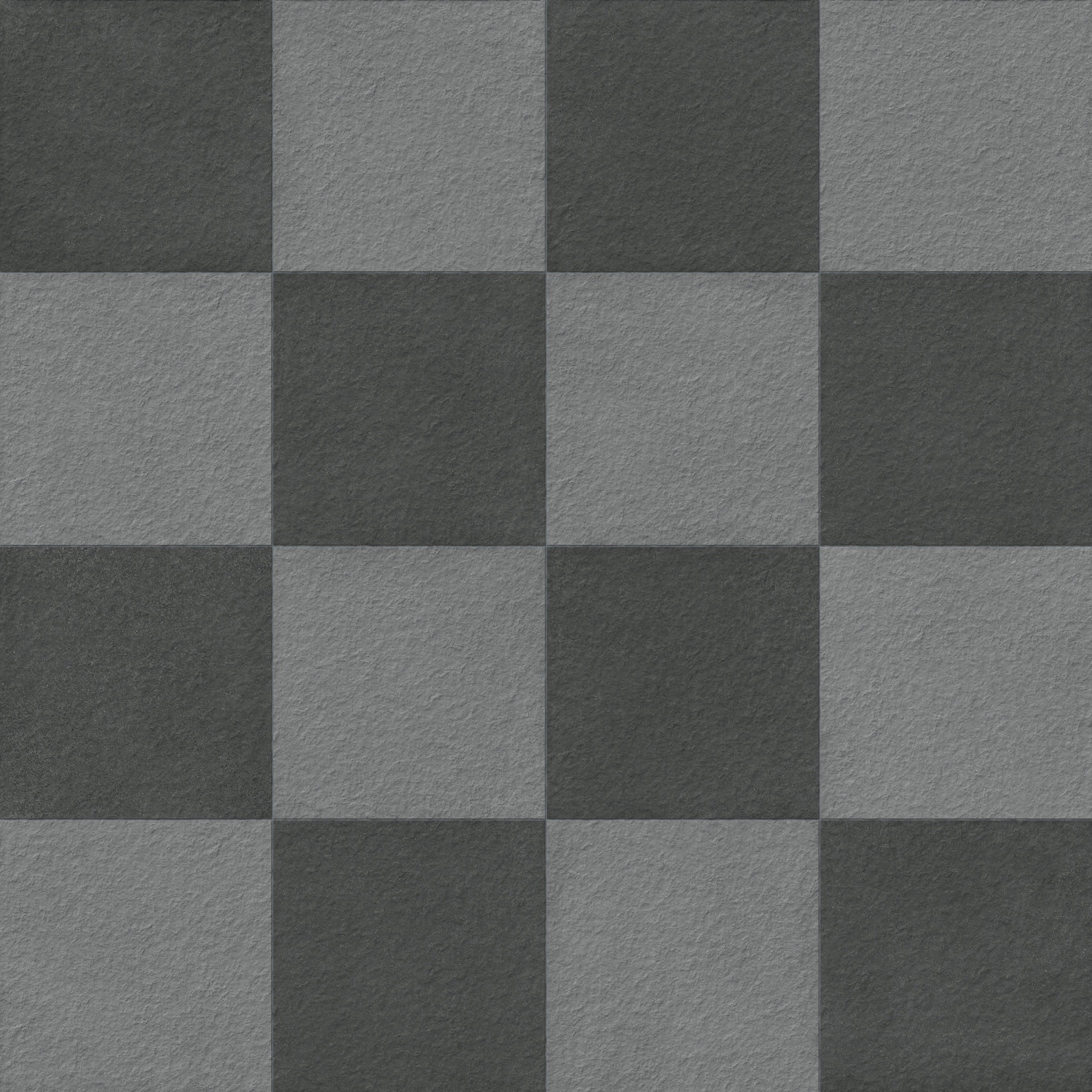 Palmer 24x24 Checkerboard Raw Porcelain Tile in Grey and Nero