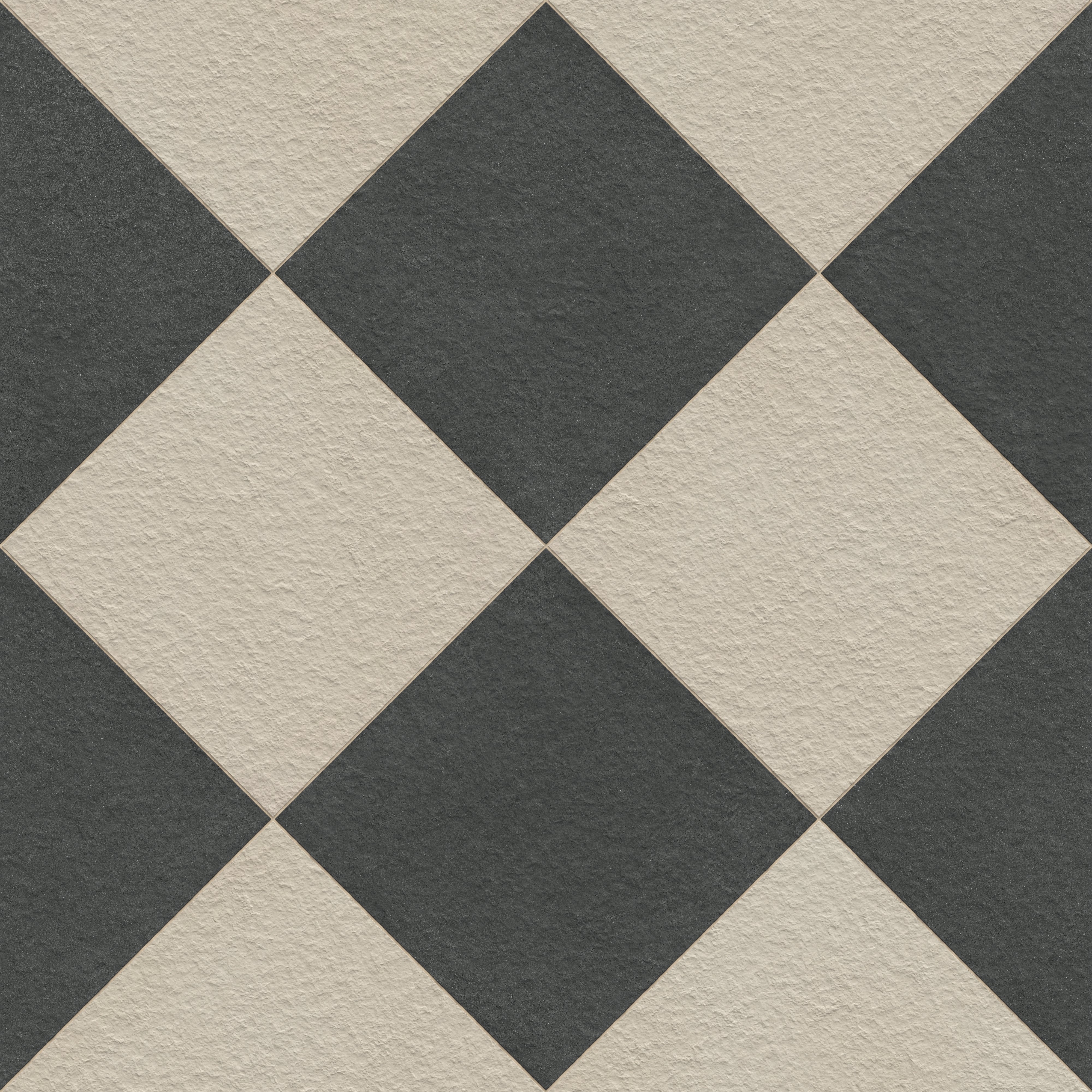 Palmer 24x24 Checkerboard Raw Porcelain Tile in Natural and Nero