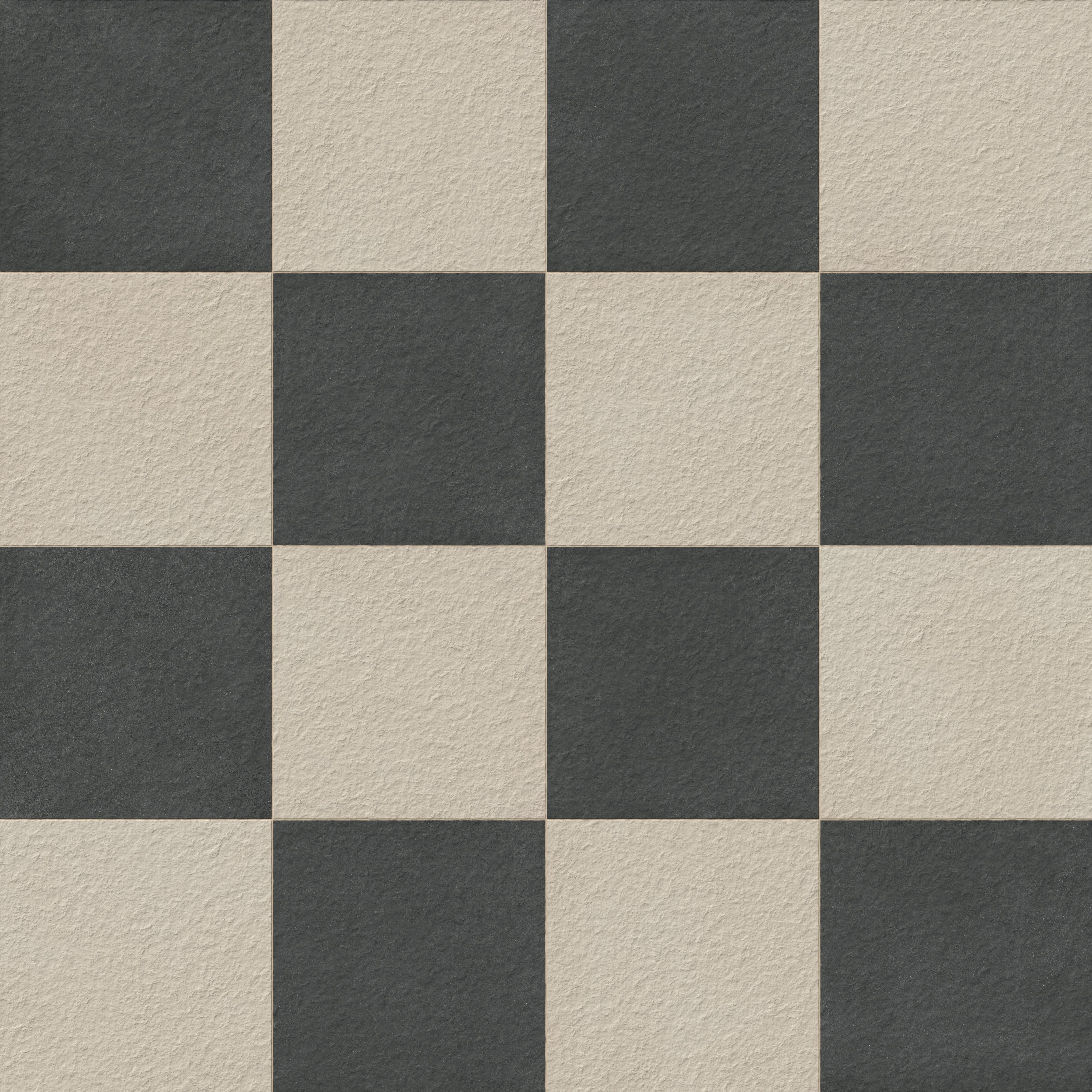 Palmer 24x24 Checkerboard Raw Porcelain Tile in Natural and Nero