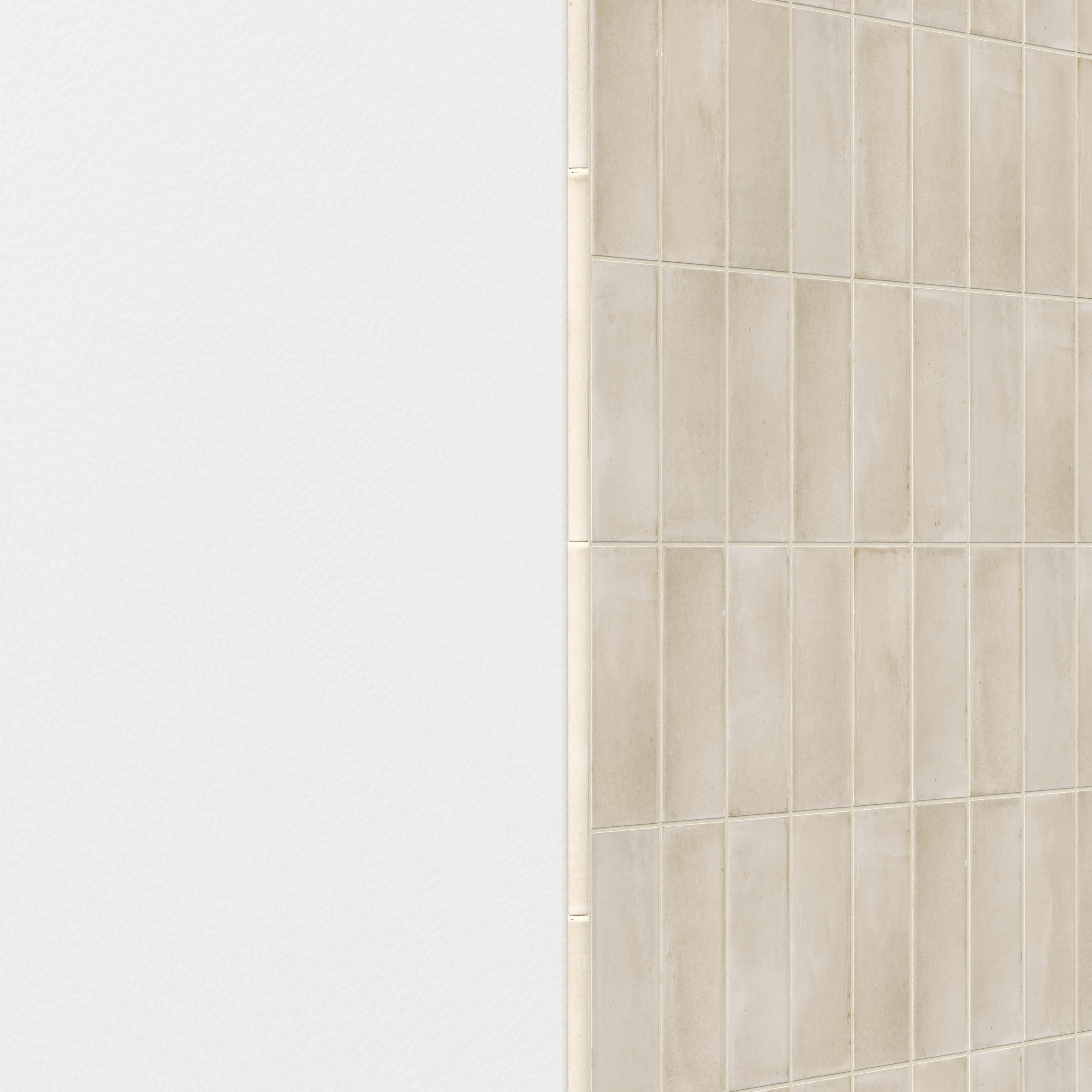 Natasha 0.5x8 Jolly Matte Porcelain Tile in Bone