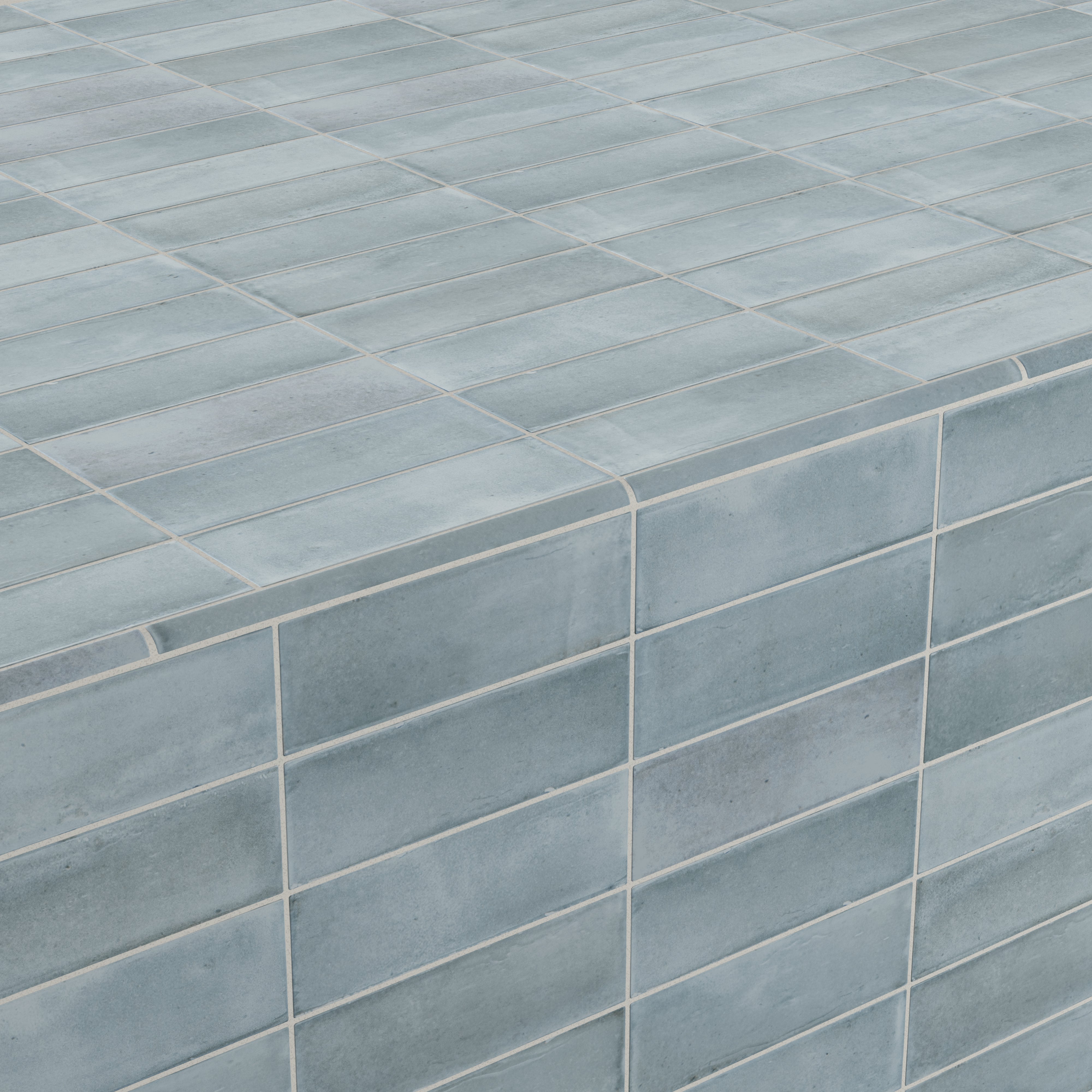 Natasha 0.5x8 Jolly Matte Porcelain Tile in Ice