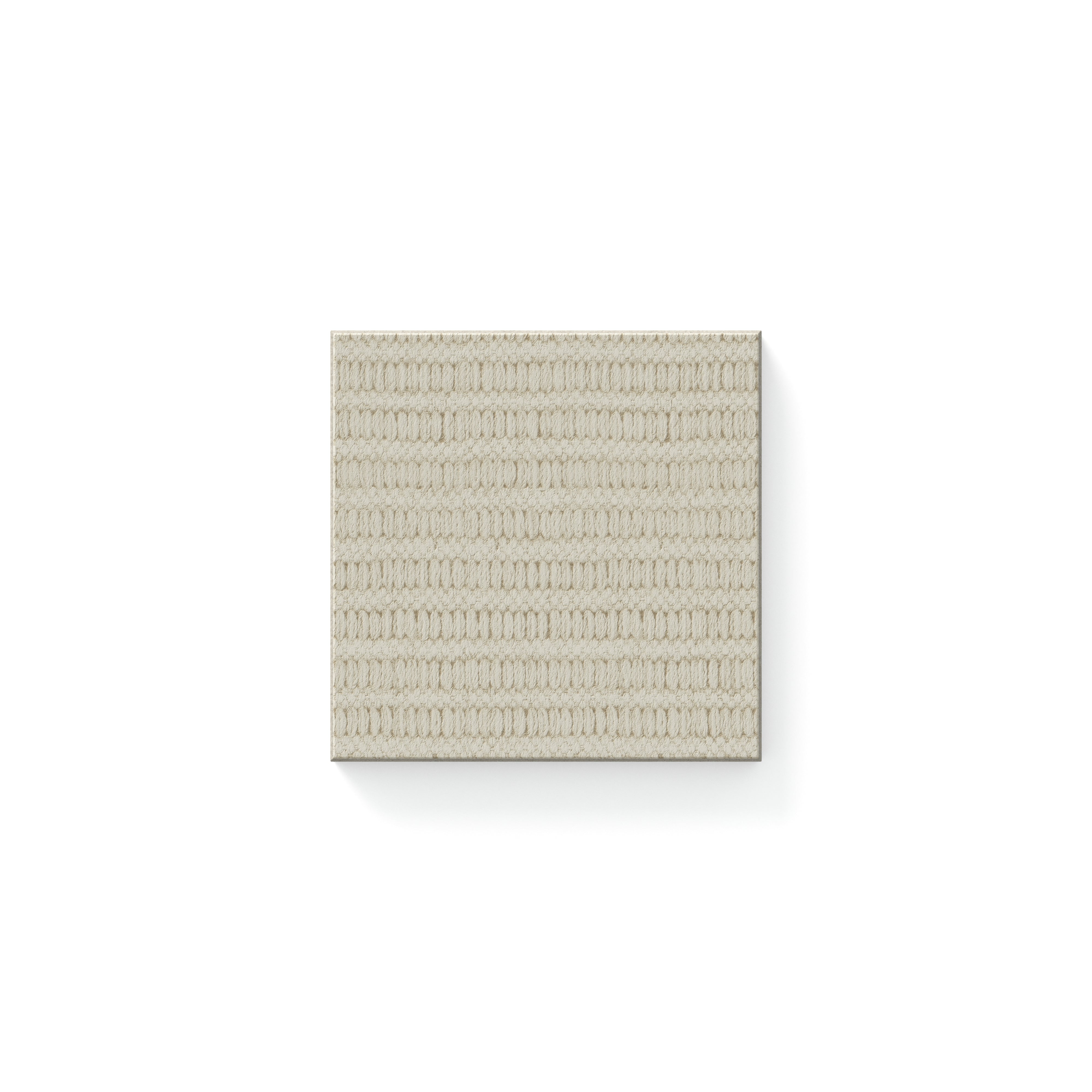 Riley Matte Woven Pattern Cream 4x4 Tile Sample