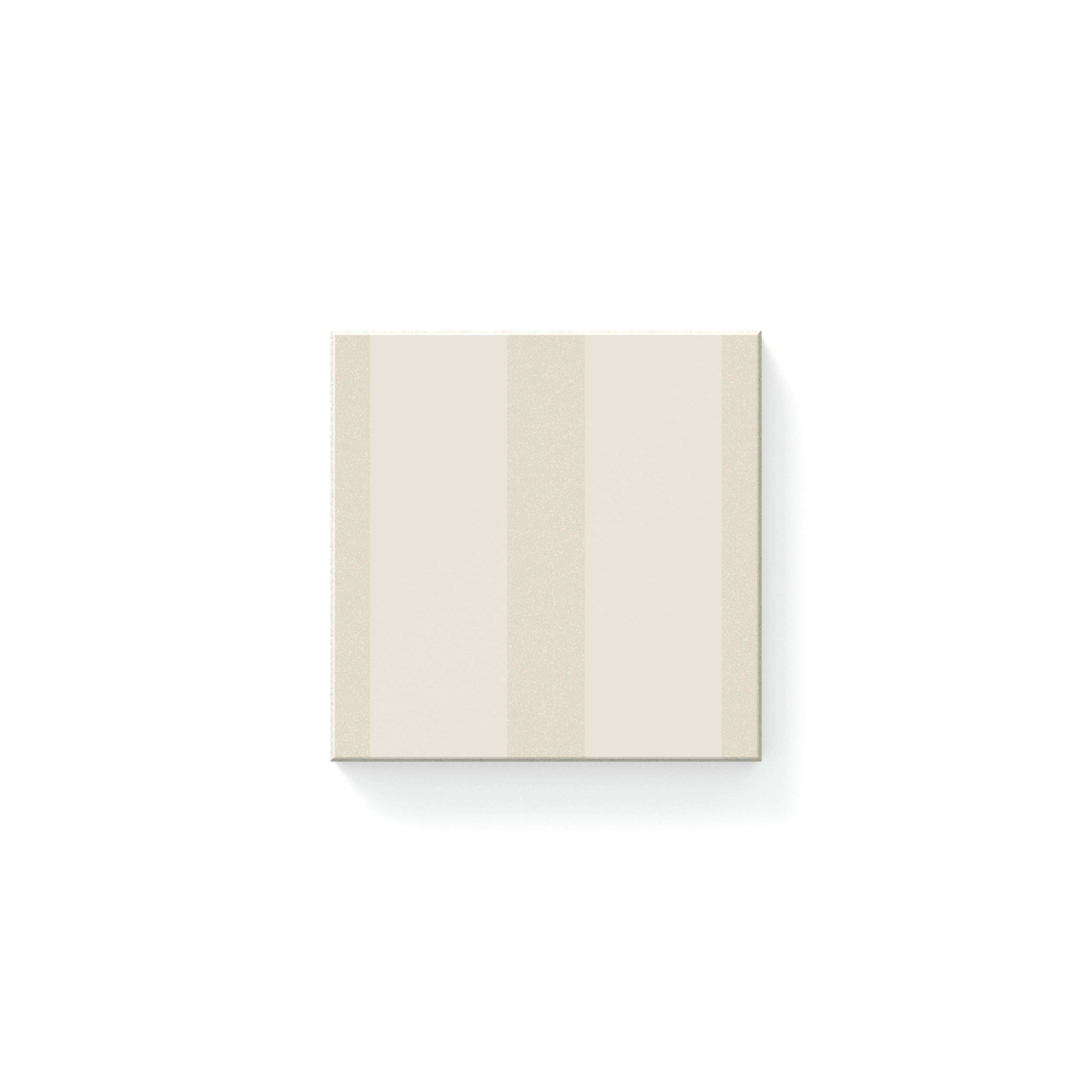 Riley Matte Striped Pattern Cream 4x4 Tile Sample