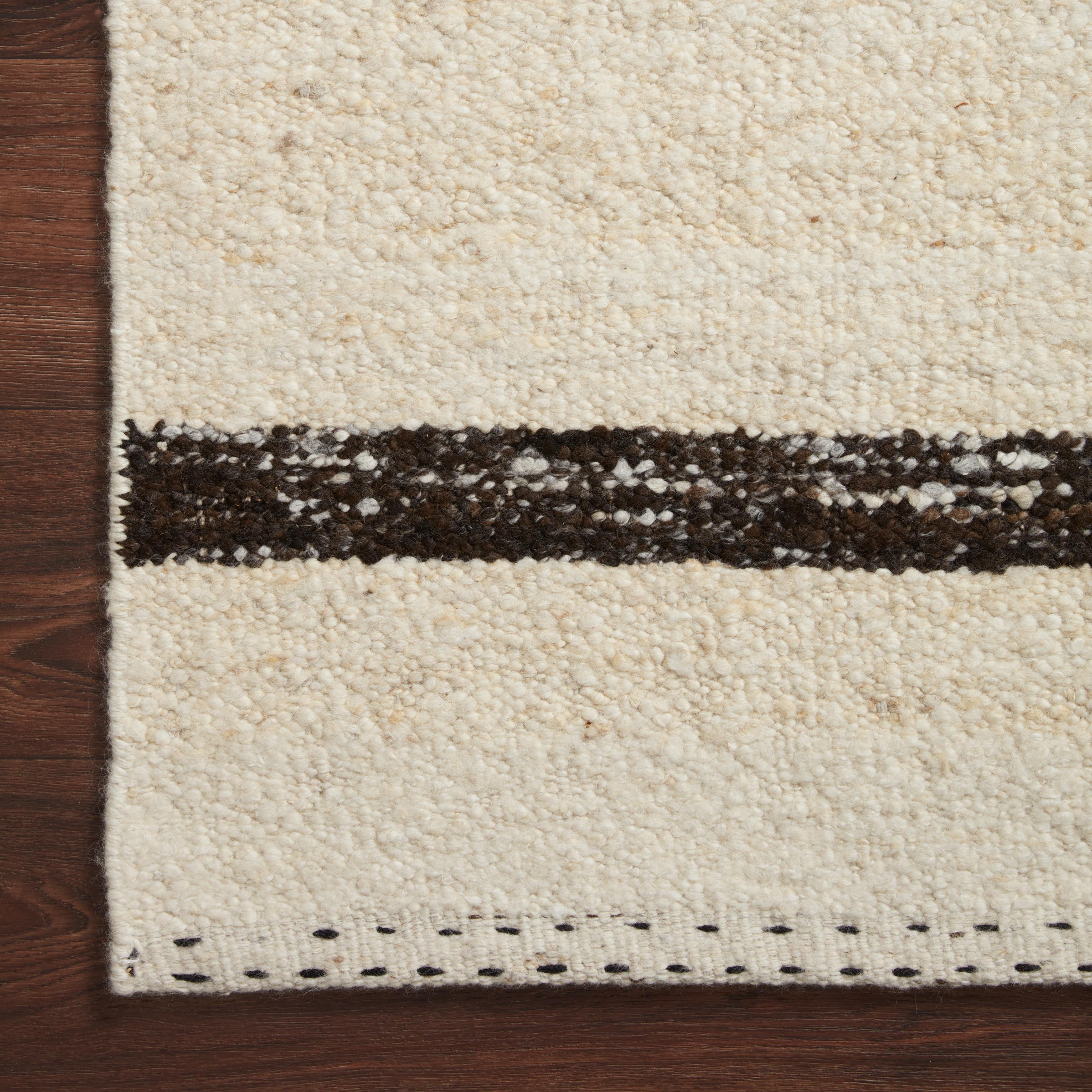 Bowie Wool Blend Rug in Oat / Espresso