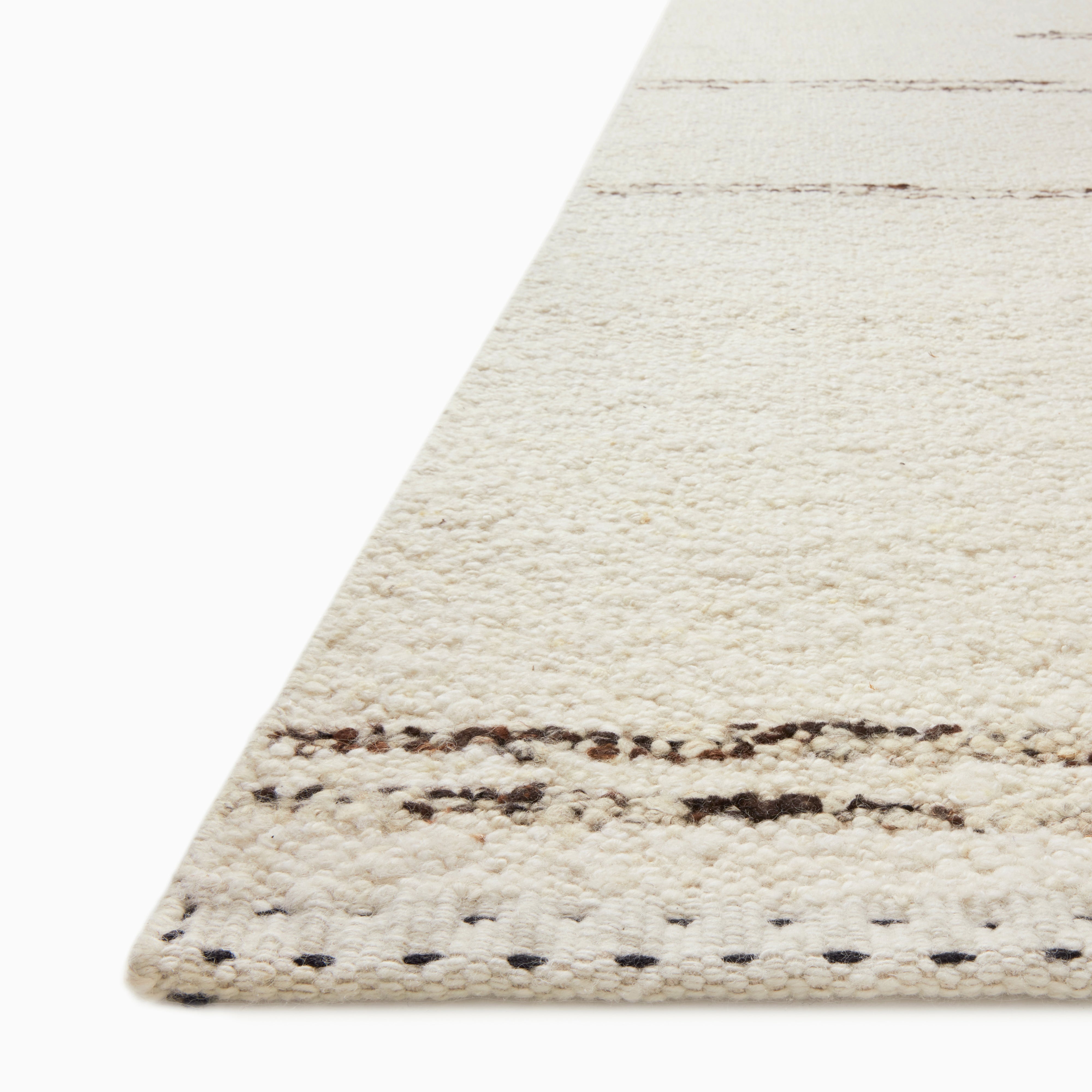 Bowie Wool Blend Rug in Pearl / Coffee