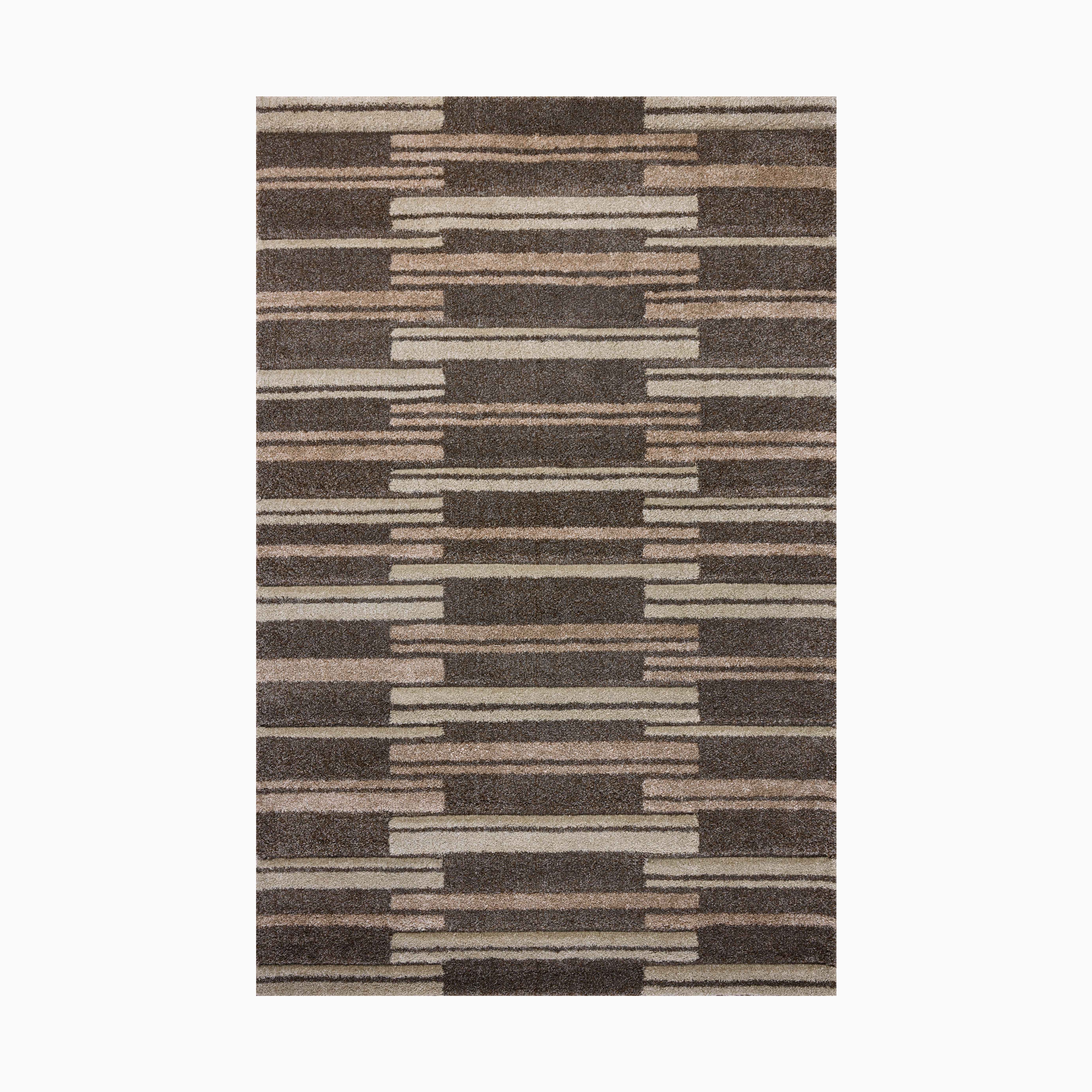 Broderick Polypropylene Pile Rug in Coffee / Bronze