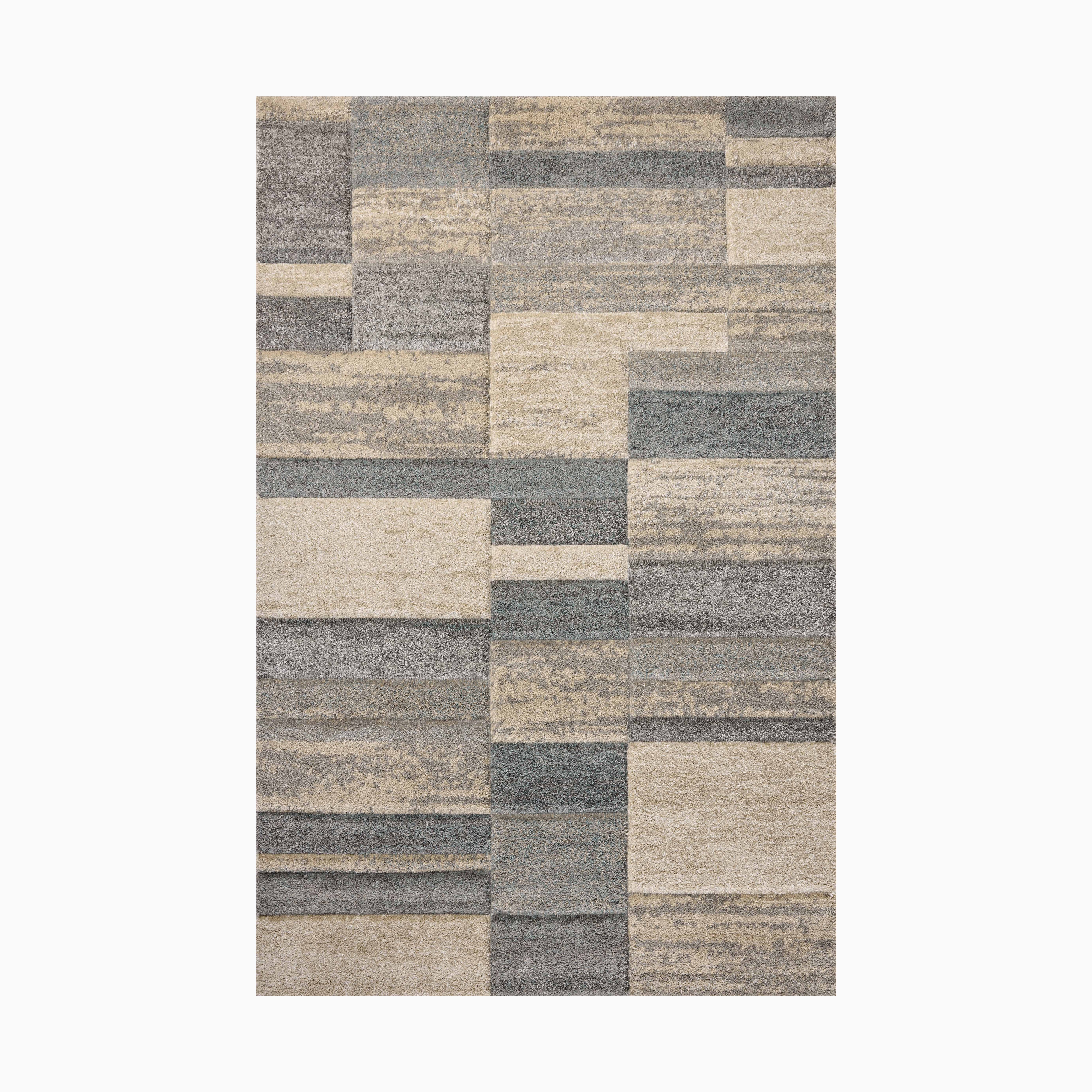 Broderick Polypropylene Pile Rug in Lake / Bone