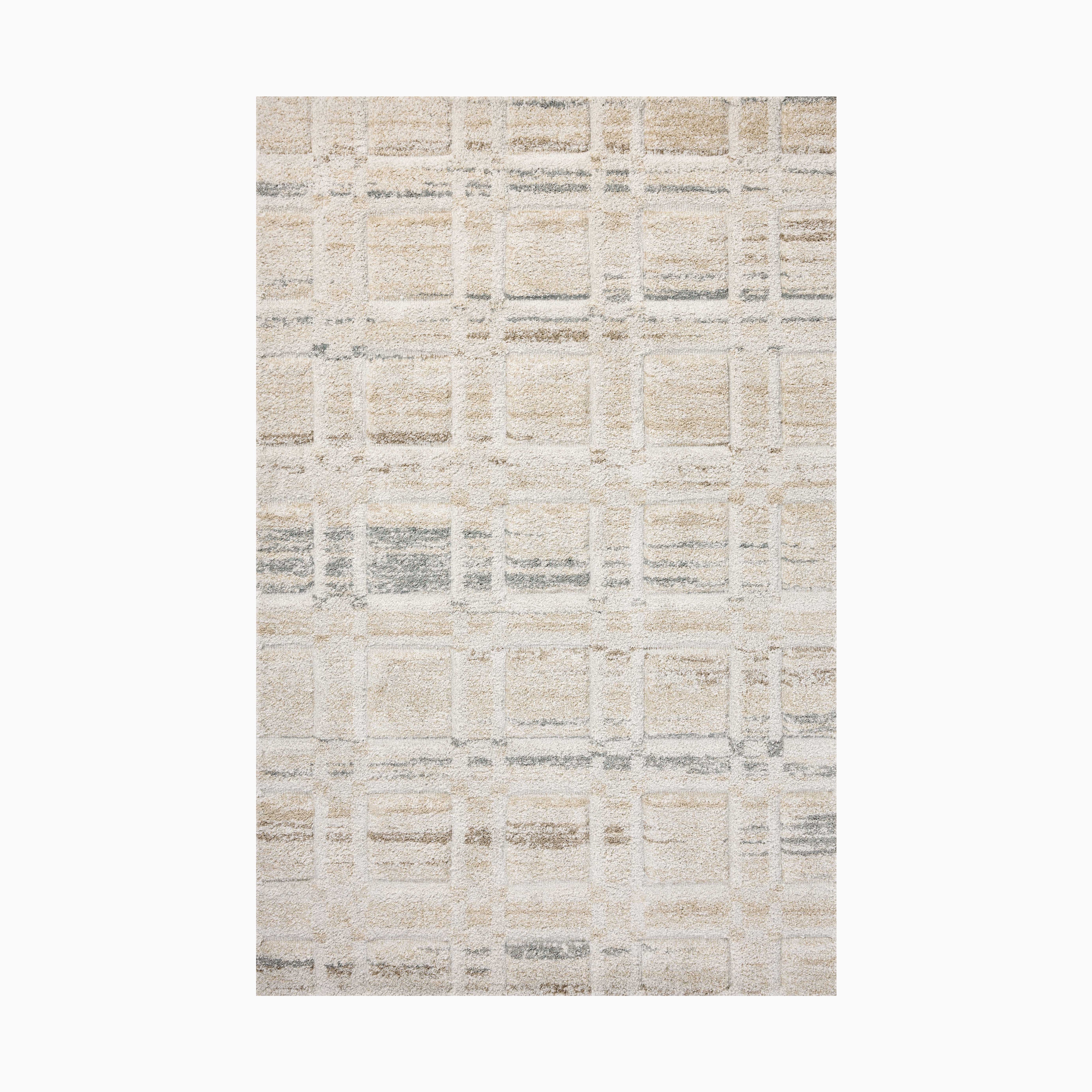 Broderick Polypropylene Pile Rug in Oat / Iron