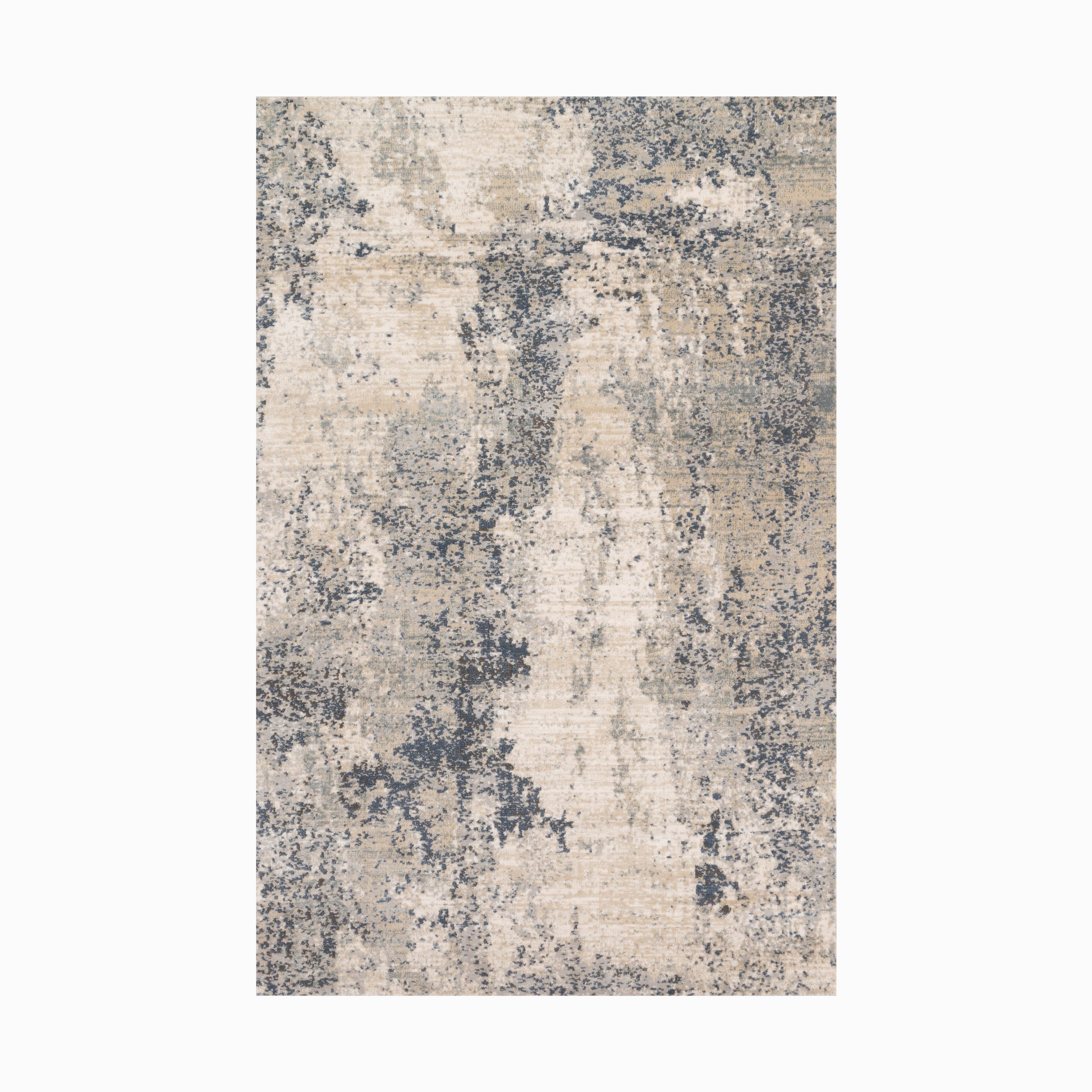 Charlise Polypropylene & Polyester Pile Rug in Bone / Slate