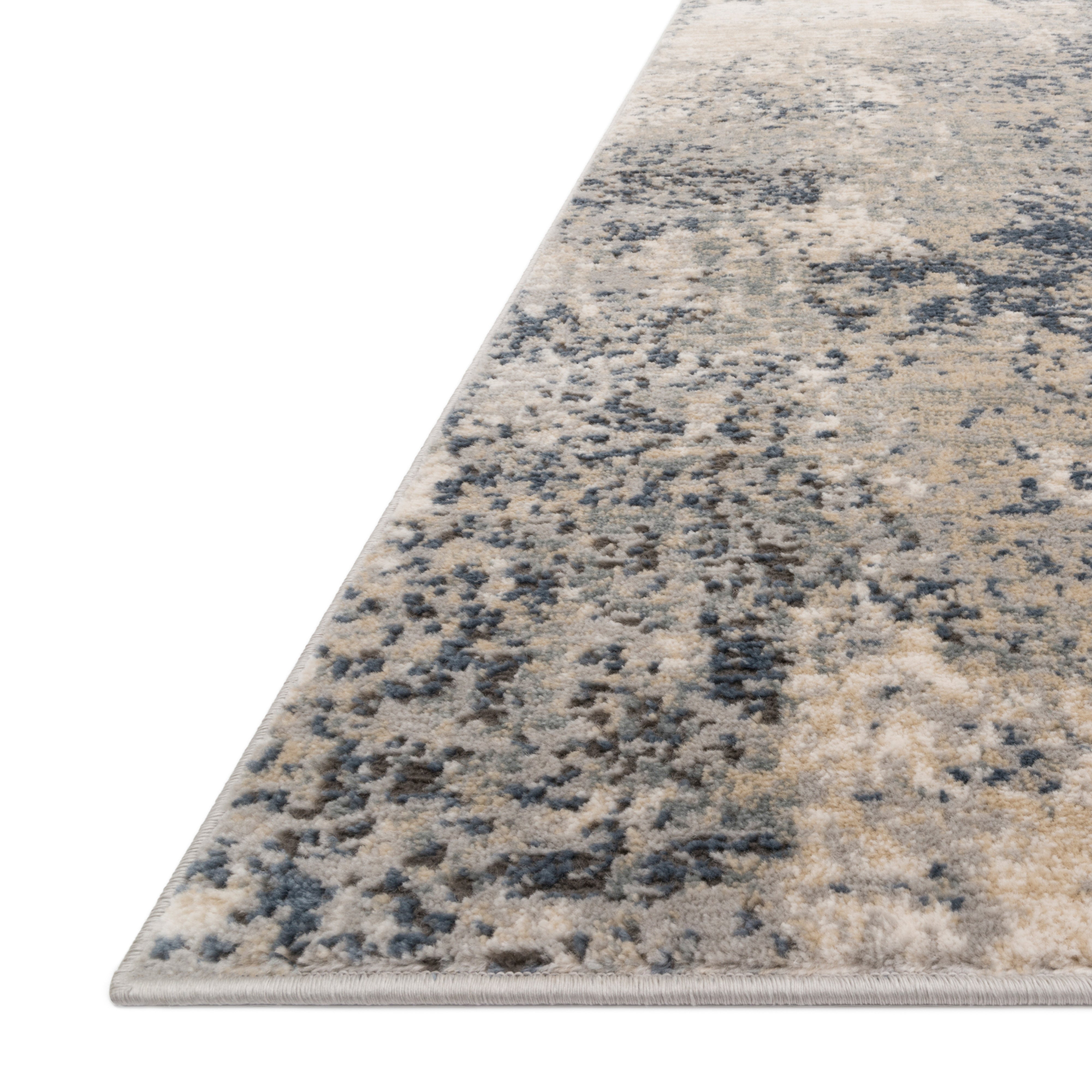 Charlise Polypropylene & Polyester Pile Rug in Bone / Slate