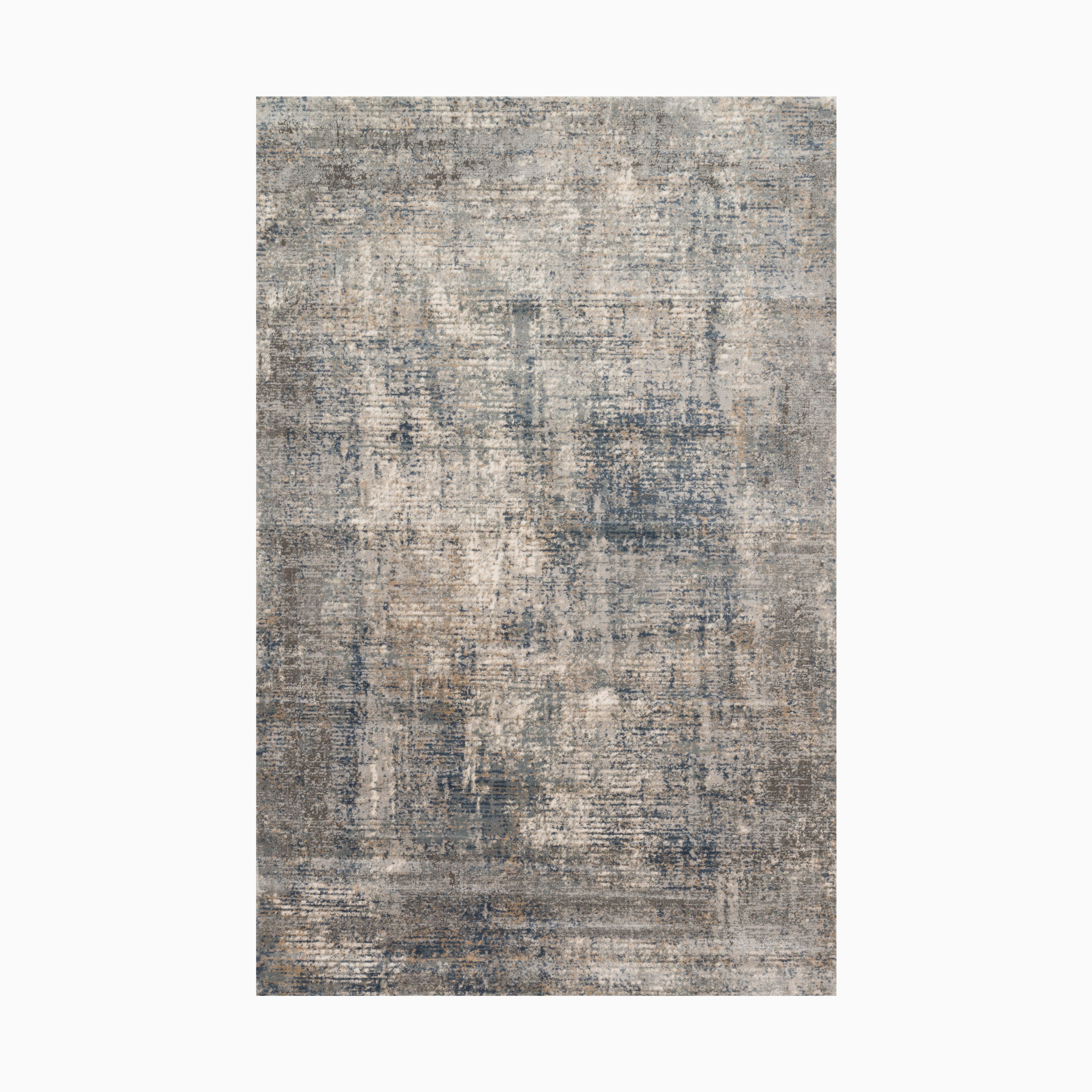 Charlise Polypropylene & Polyester Pile Rug in Indigo / Charcoal