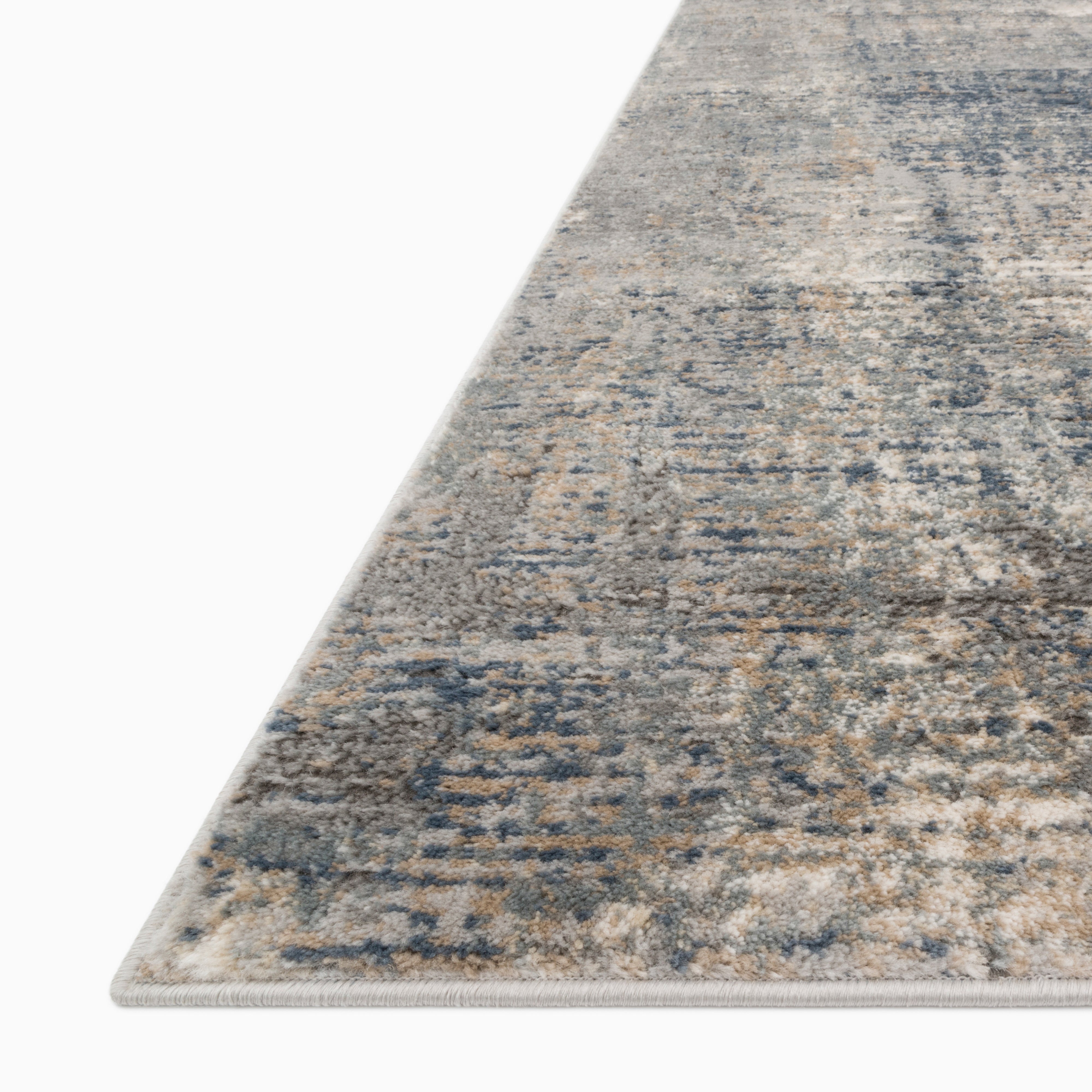 Charlise Polypropylene & Polyester Pile Rug in Indigo / Charcoal