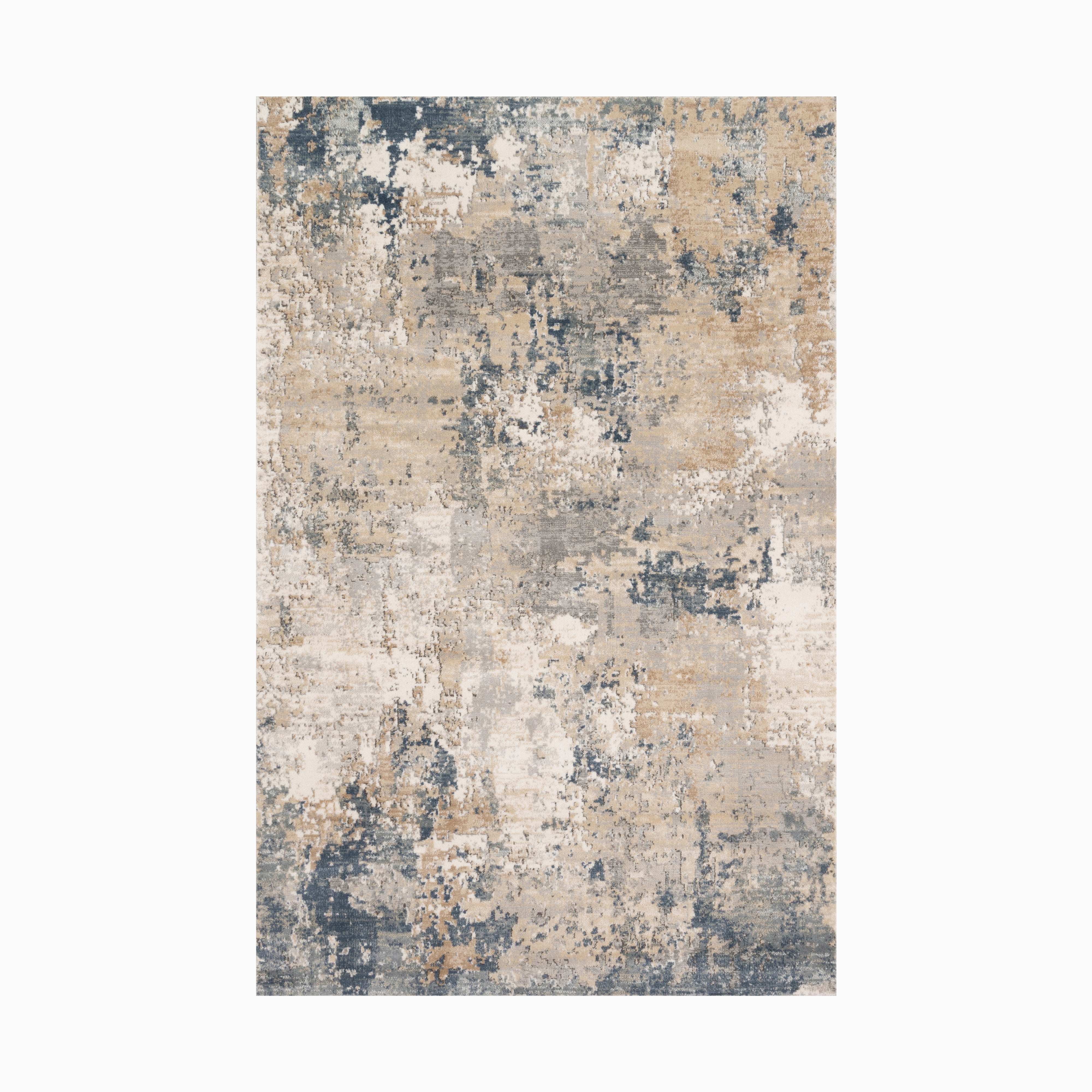 Charlise Polypropylene & Polyester Pile Rug in Natural / River