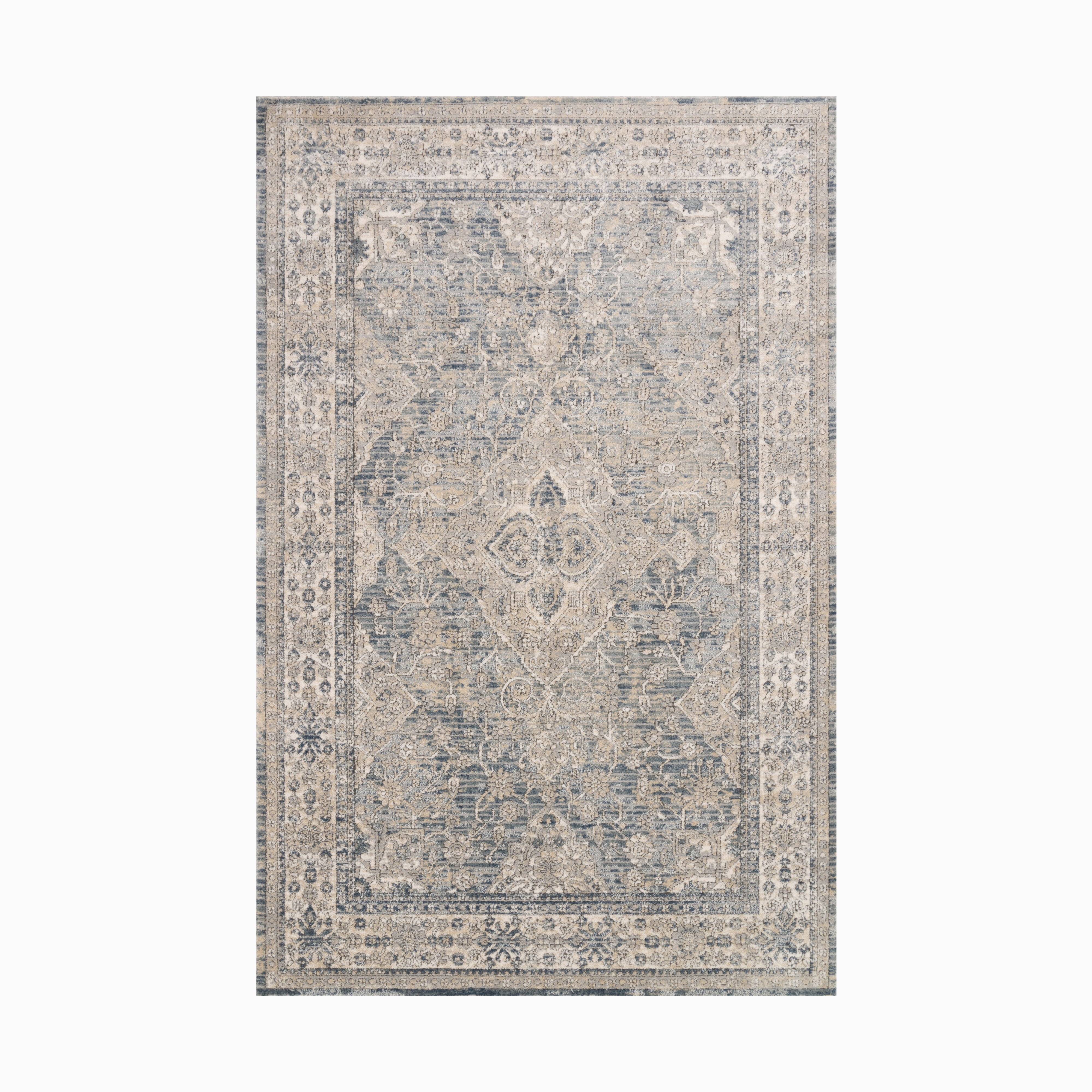 Charlise Polypropylene & Polyester Pile Rug in Slate / Dove