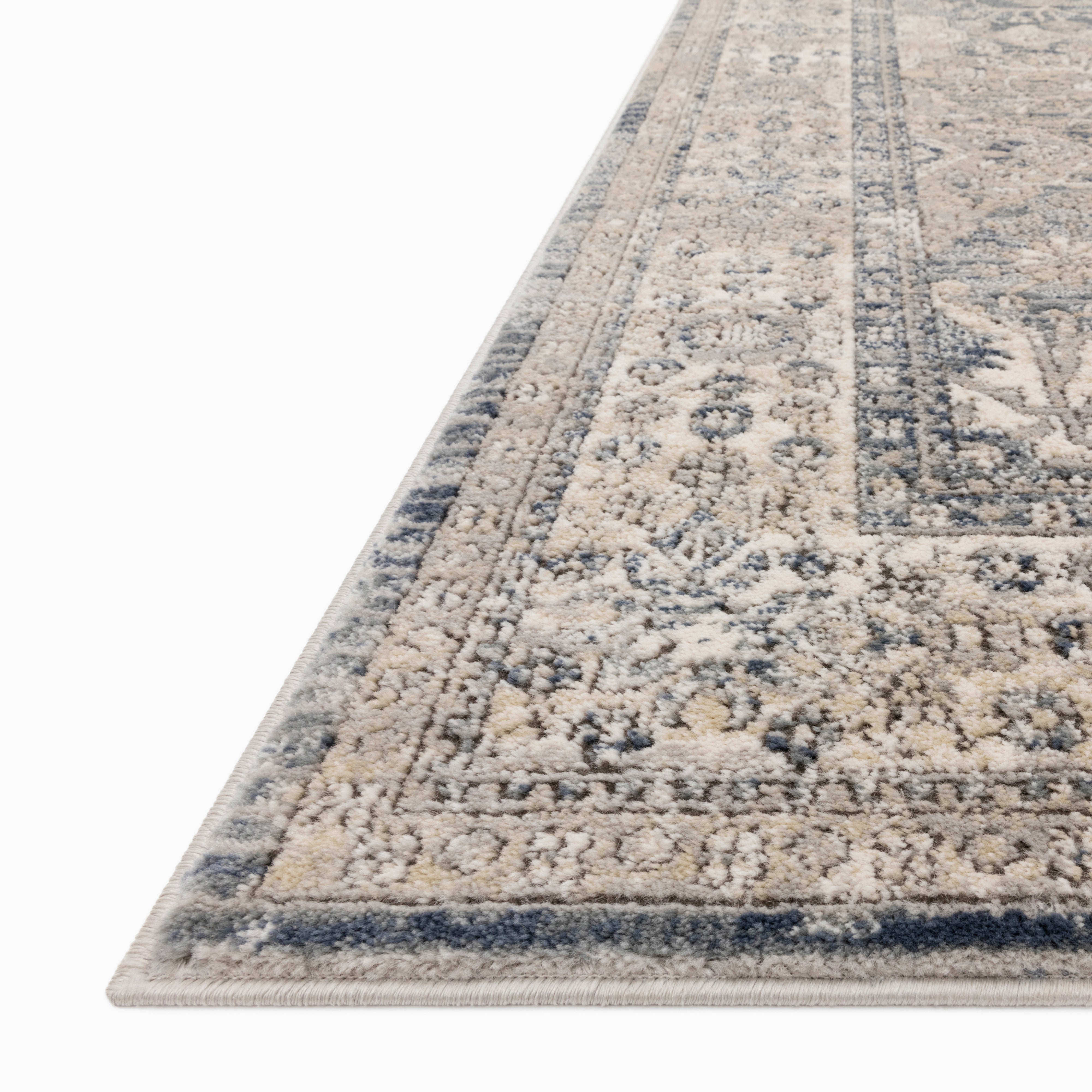 Charlise Polypropylene & Polyester Pile Rug in Slate / Dove