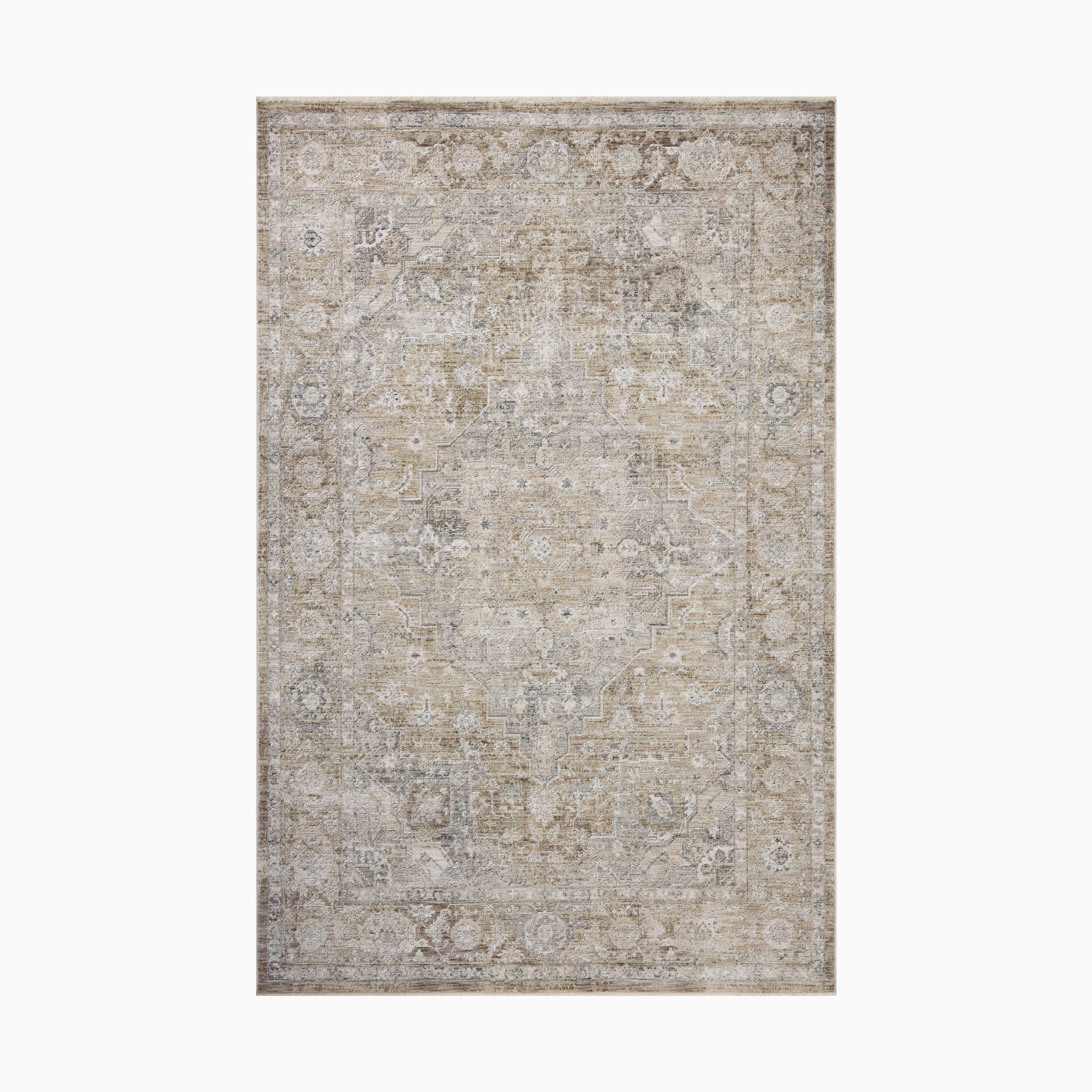 Haverford Polyester Pile Rug in Ecru / Mist