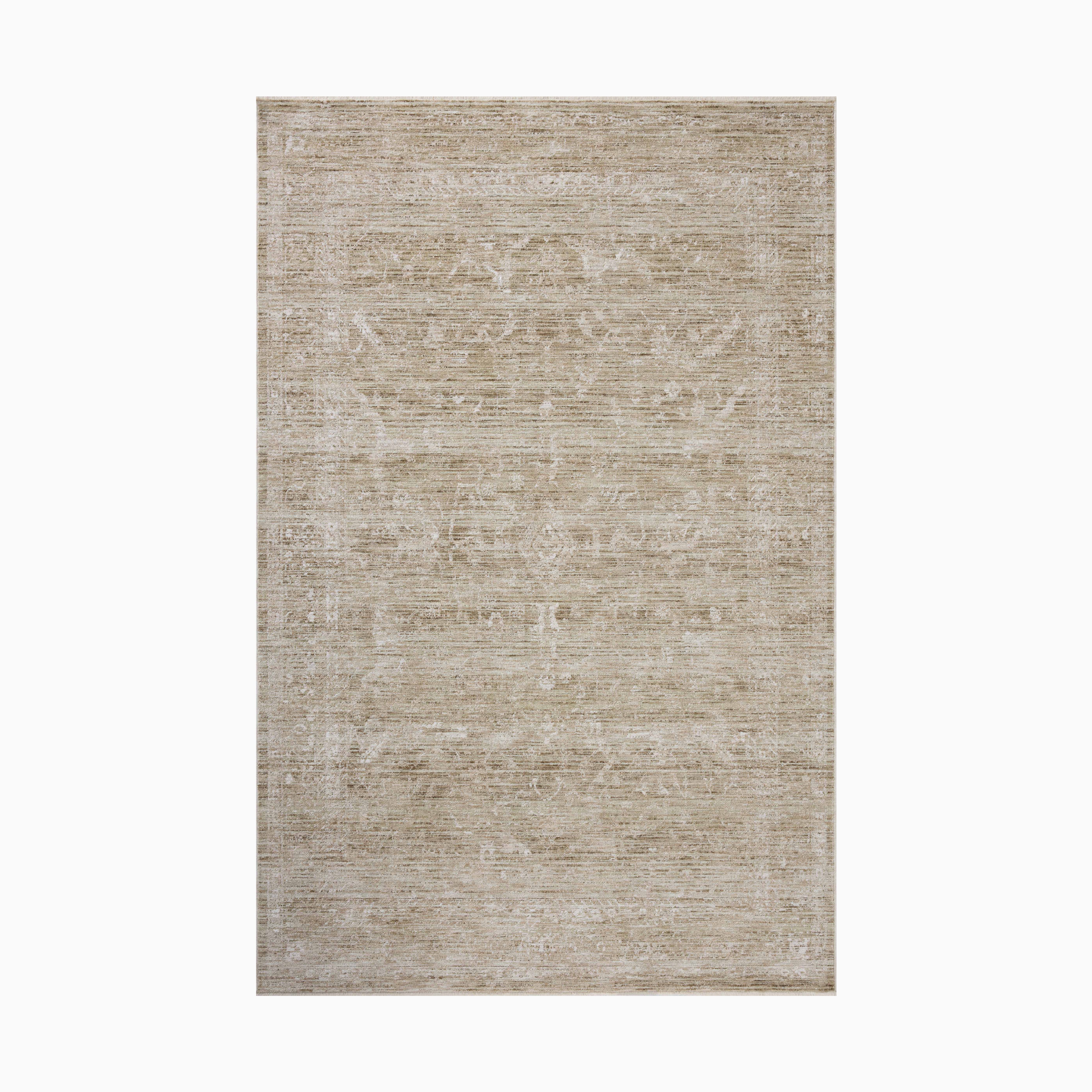 Haverford Polyester Pile Rug in Olive / Bone