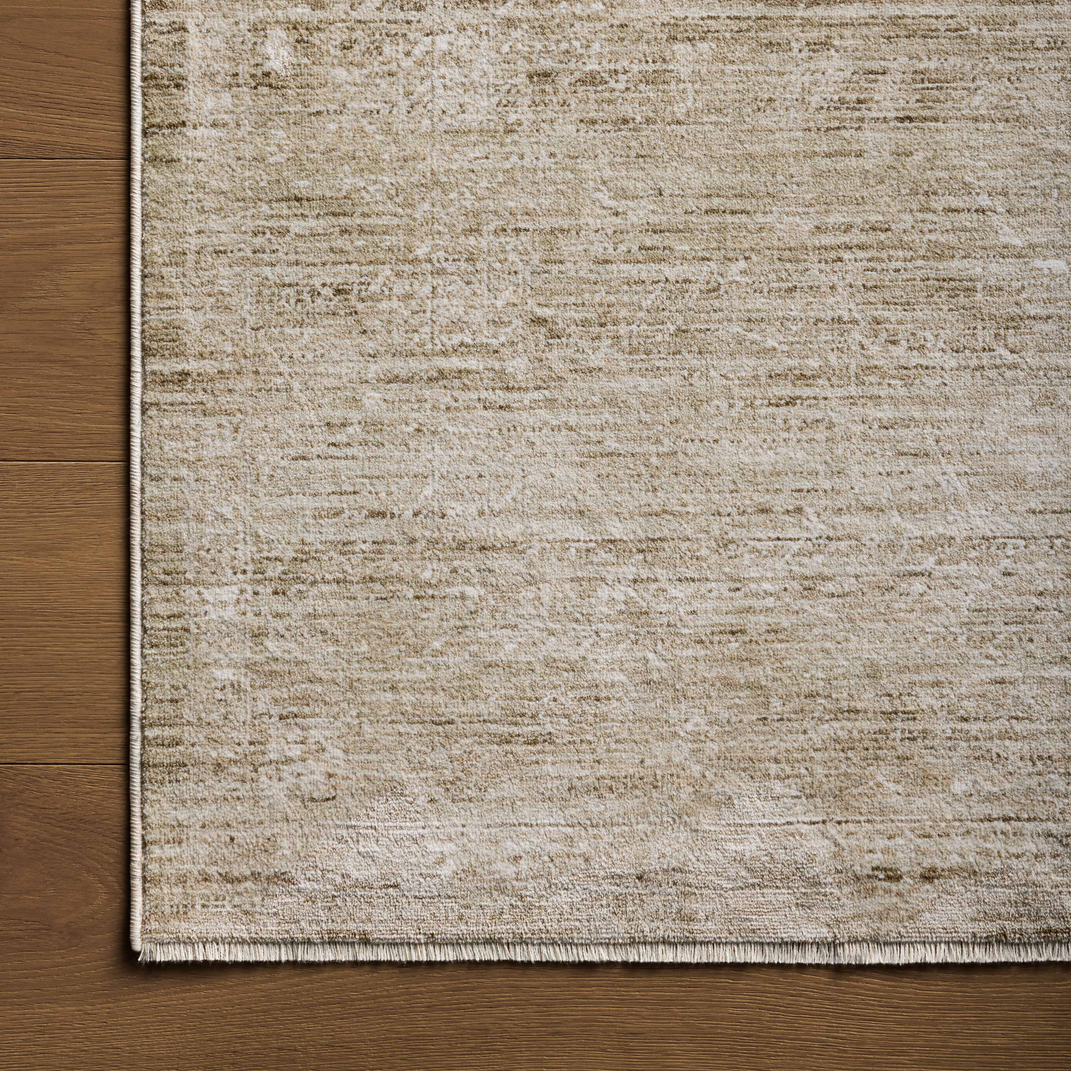 Haverford Polyester Pile Rug in Olive / Bone