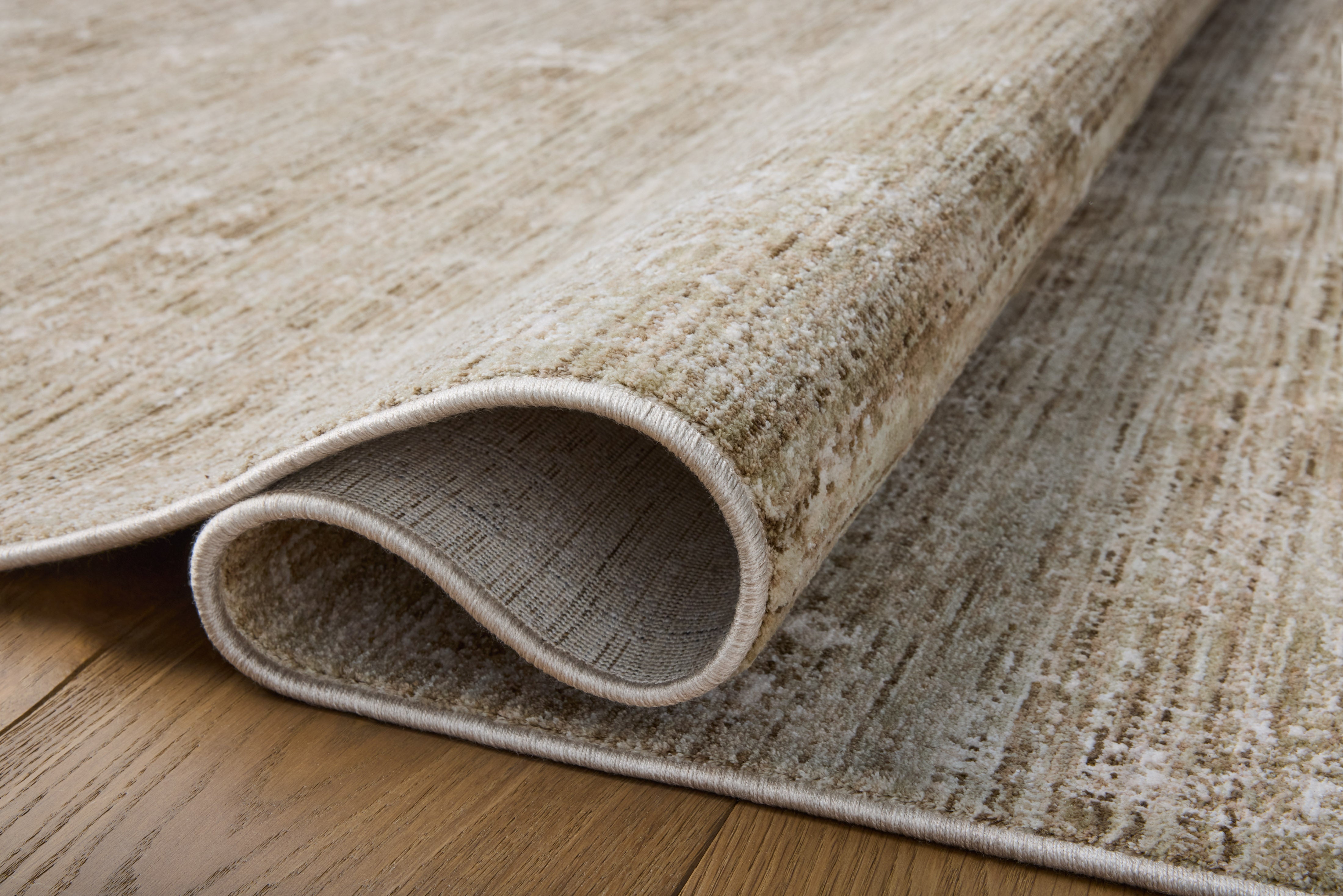 Haverford Polyester Pile Rug in Olive / Bone