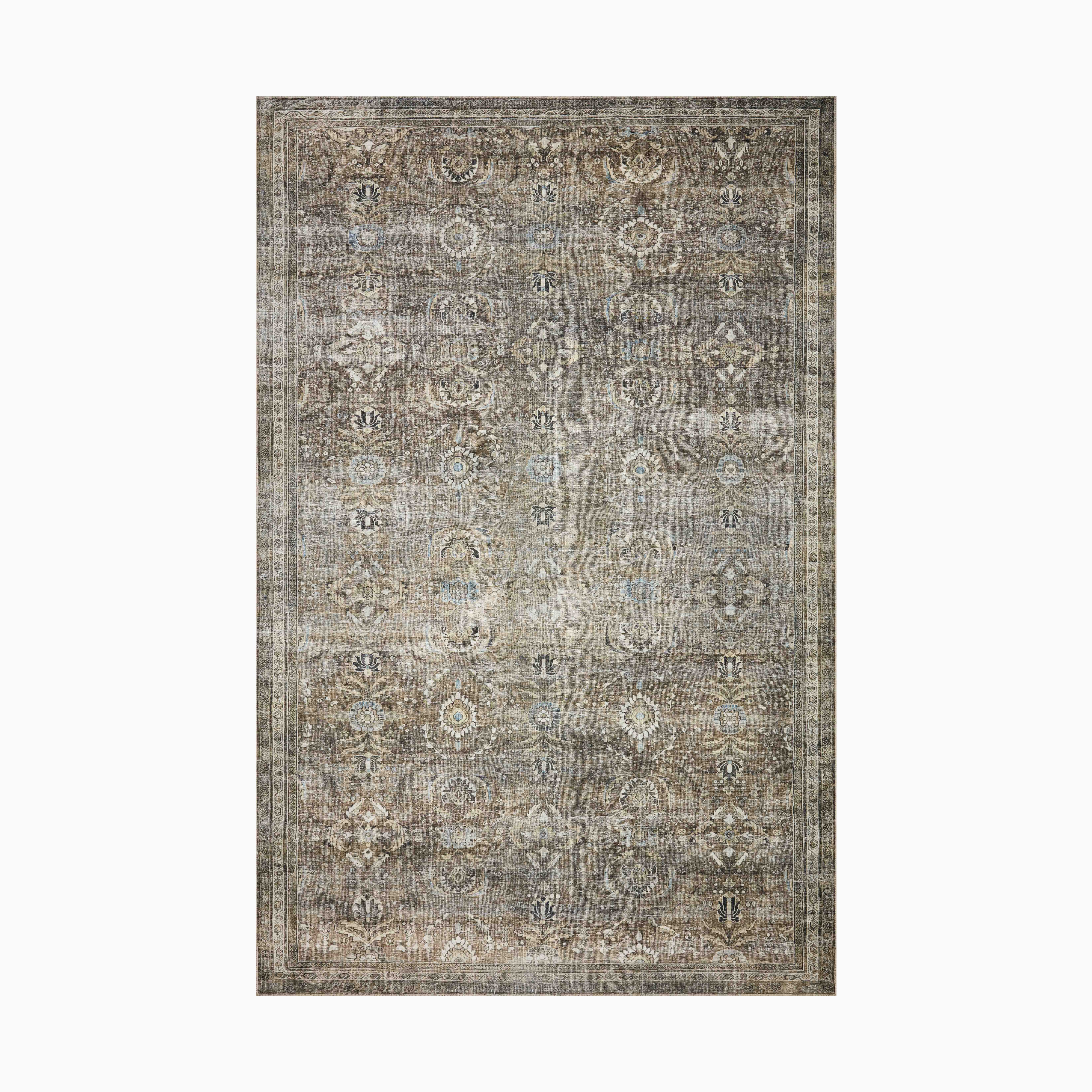 Hutchinson Polyester Face Rug in Graphite / Olive