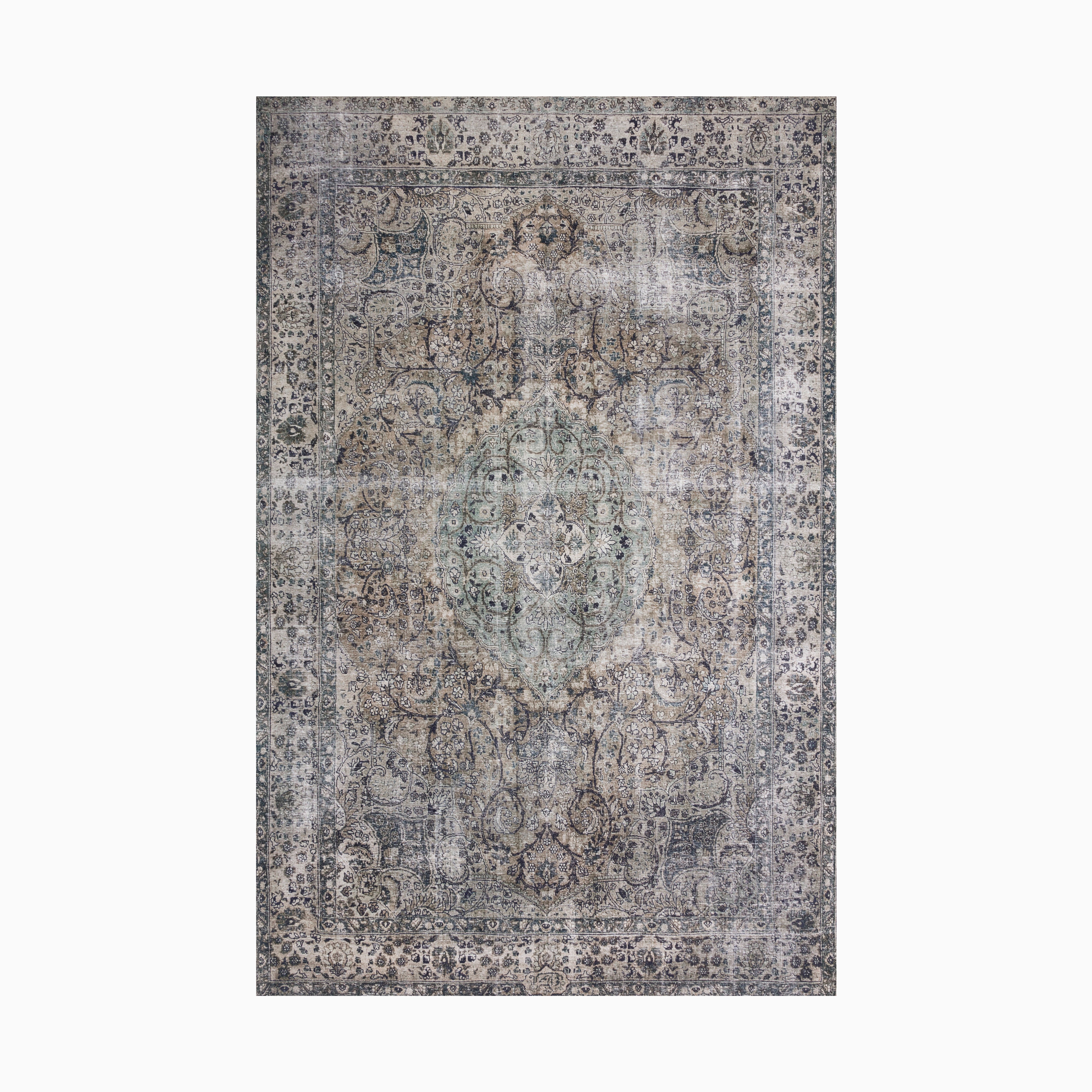 Hutchinson Polyester Face Rug in Slate / Fog